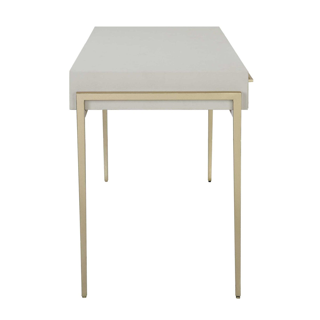 White Shagreen 2-Drawer Desk by Uttermost Jewel, alternate view 5