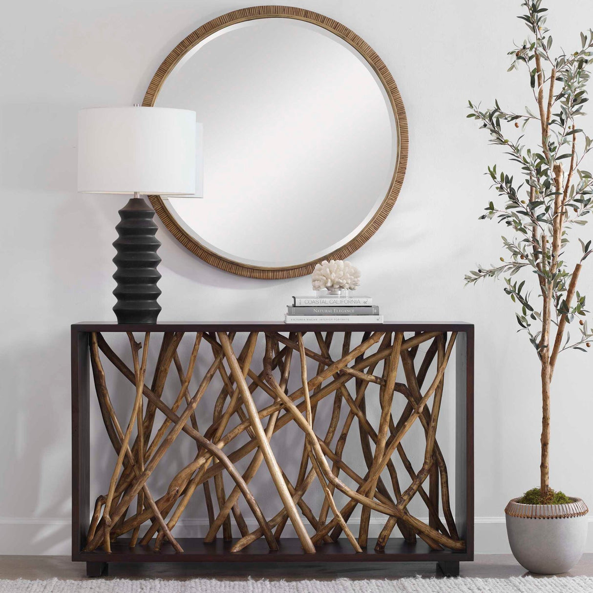 Teak Branches Console Table by Uttermost Maze, alternate view 2