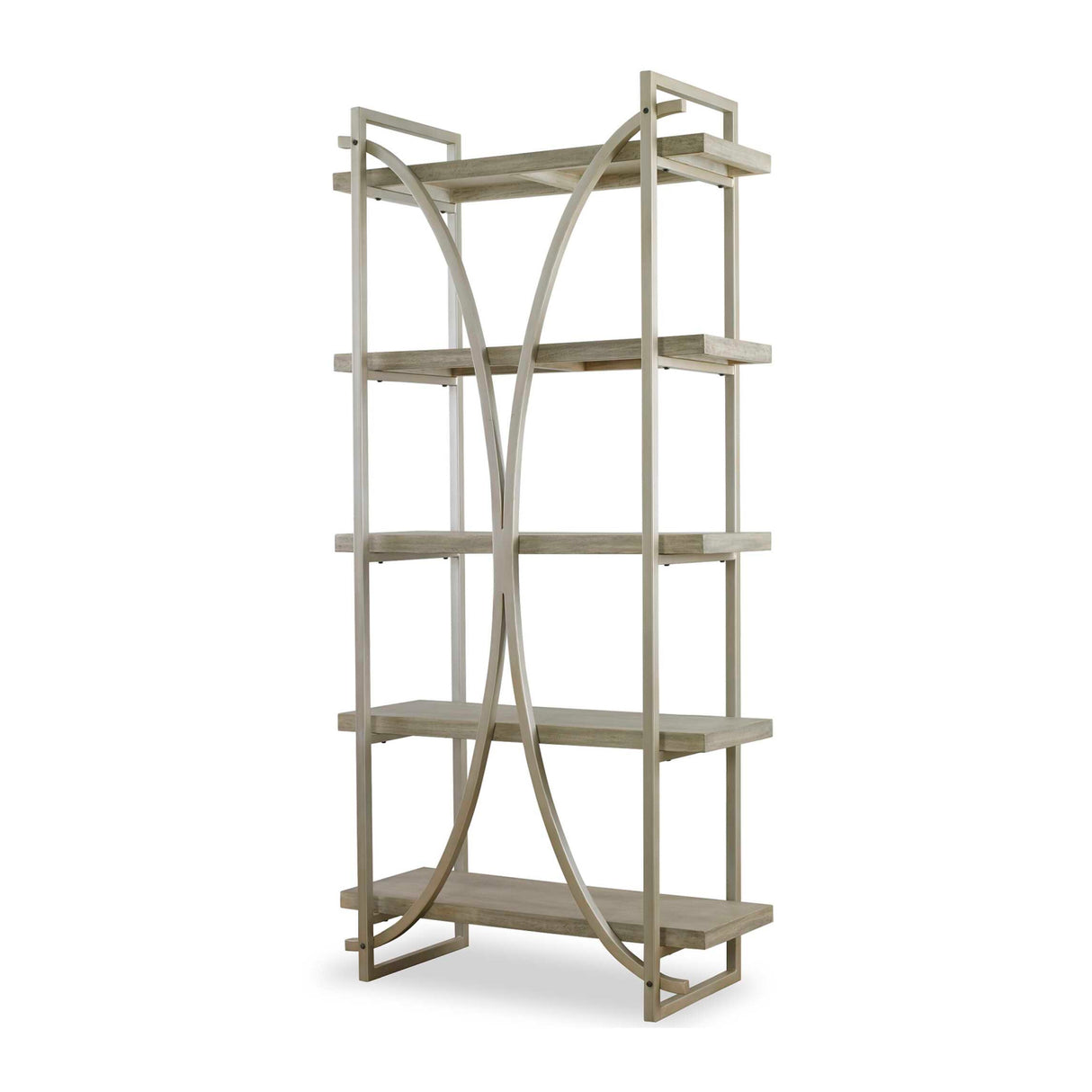 Modern European furniture - Silver Framed Wooden Bookshelf - www.oroa.com