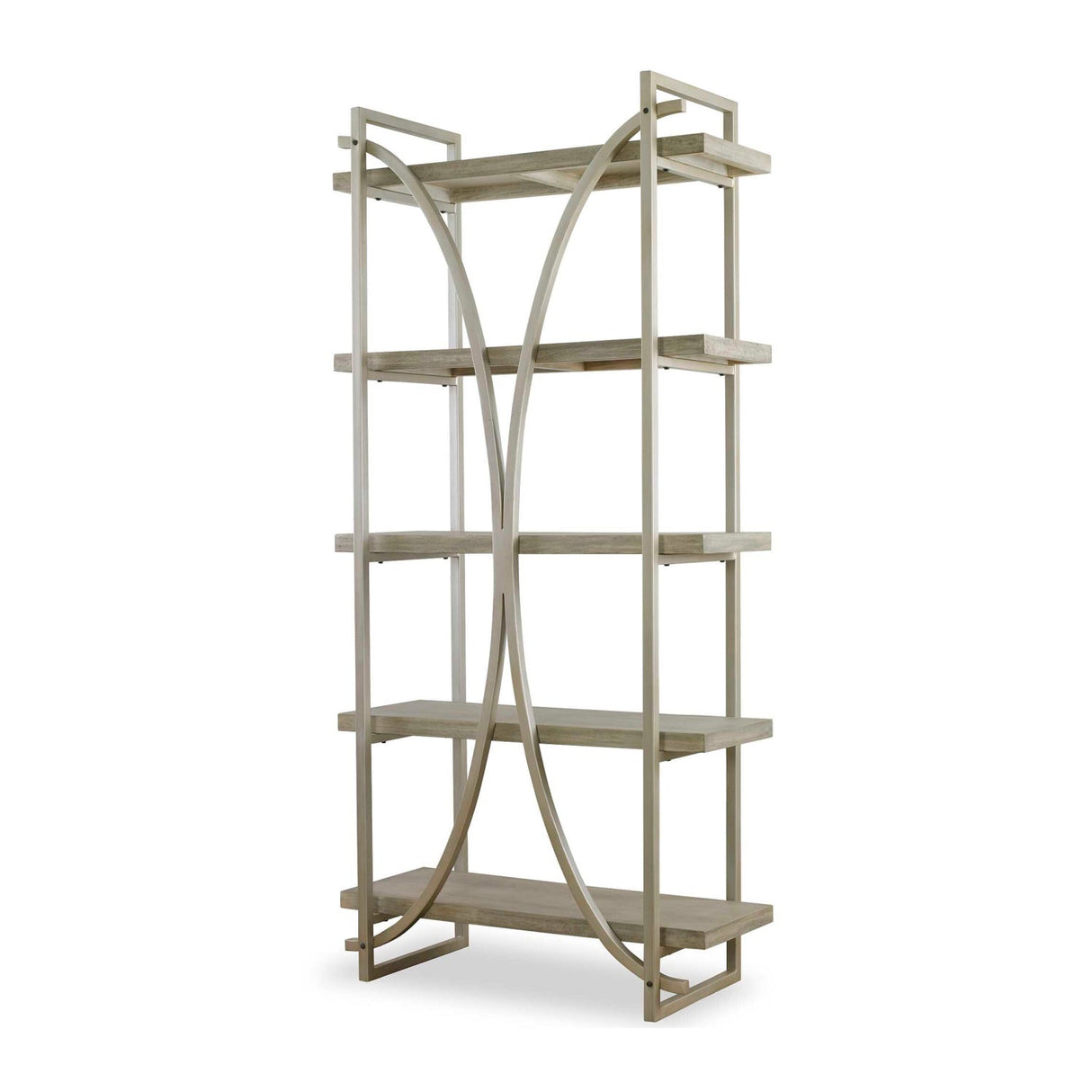 Modern European furniture - Silver Framed Wooden Bookshelf - www.oroa.com