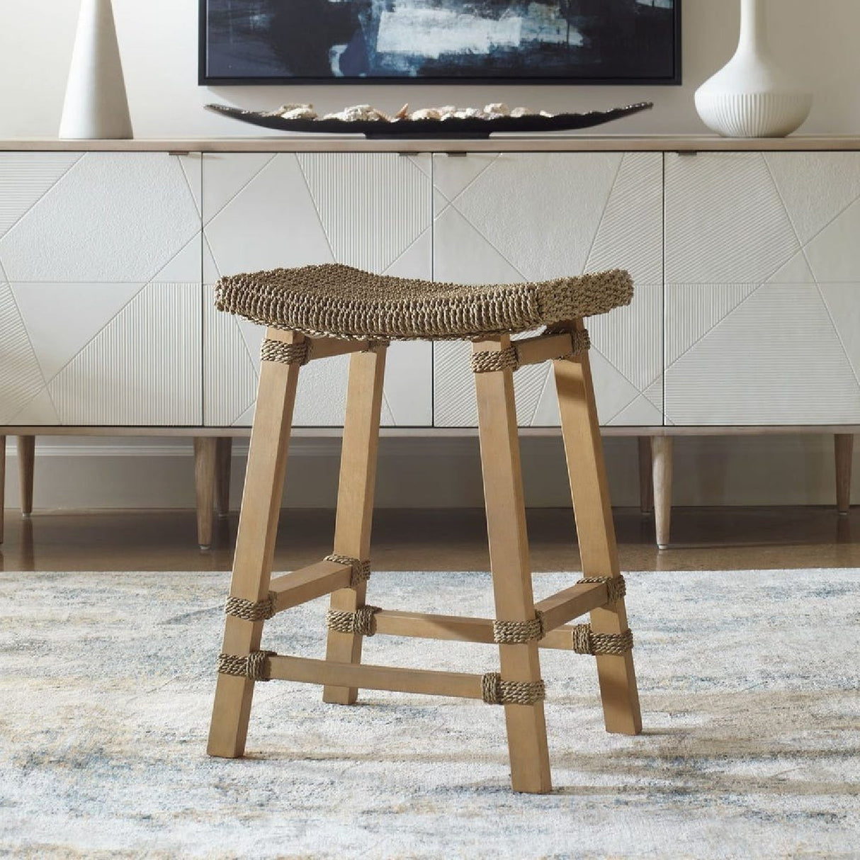 Mango Wood Counter Stool by Uttermost Everglade, alternate view 7