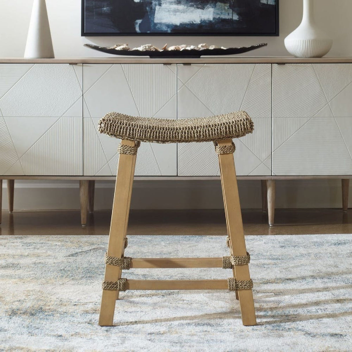 Mango Wood Counter Stool by Uttermost Everglade, alternate view 2