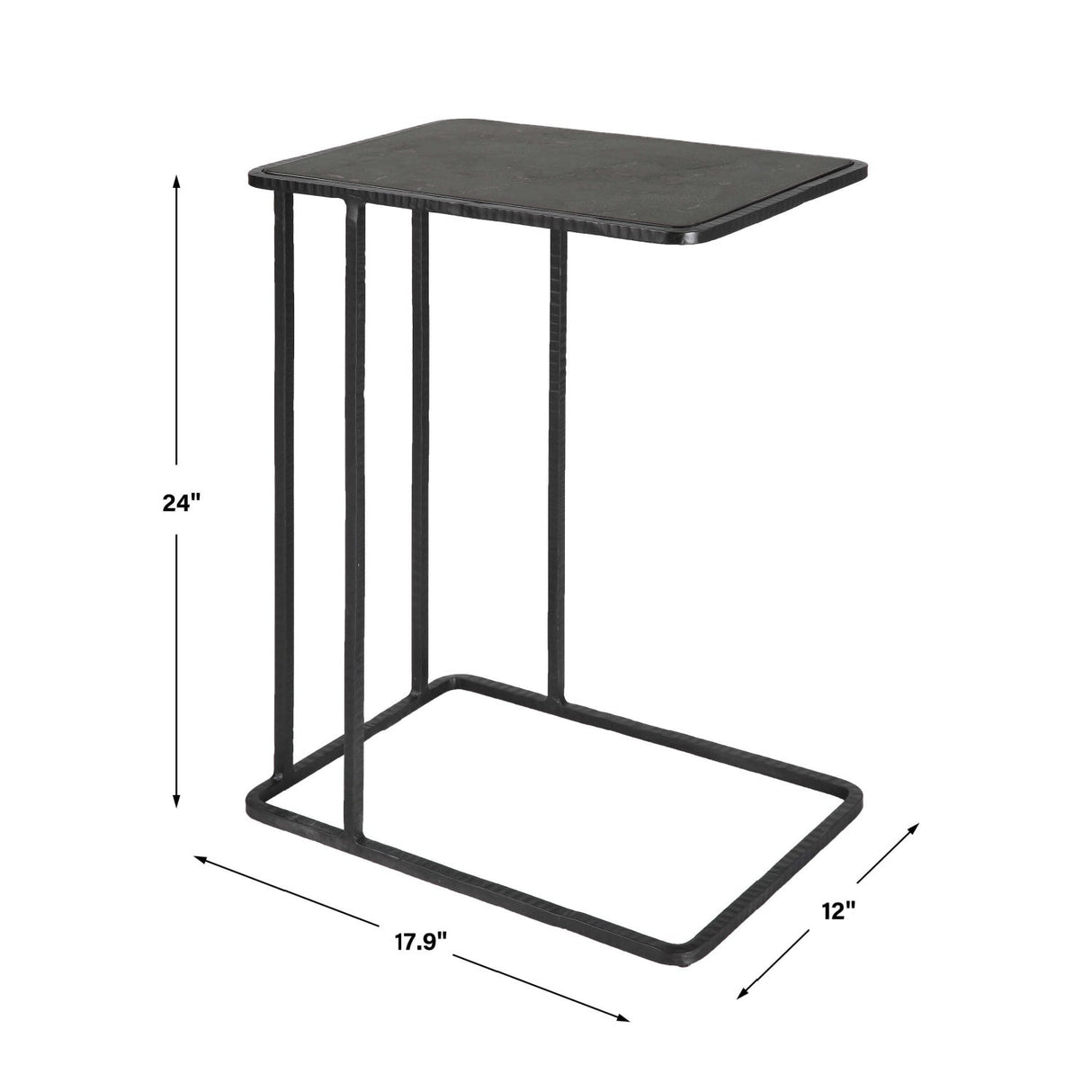 Bluestone C-Shaped Accent Table by Uttermost Cavern, alternate view 10