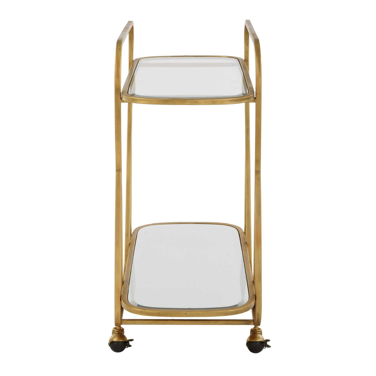 Modern European furniture - Antique Brass Serving Cart - www.oroa.com