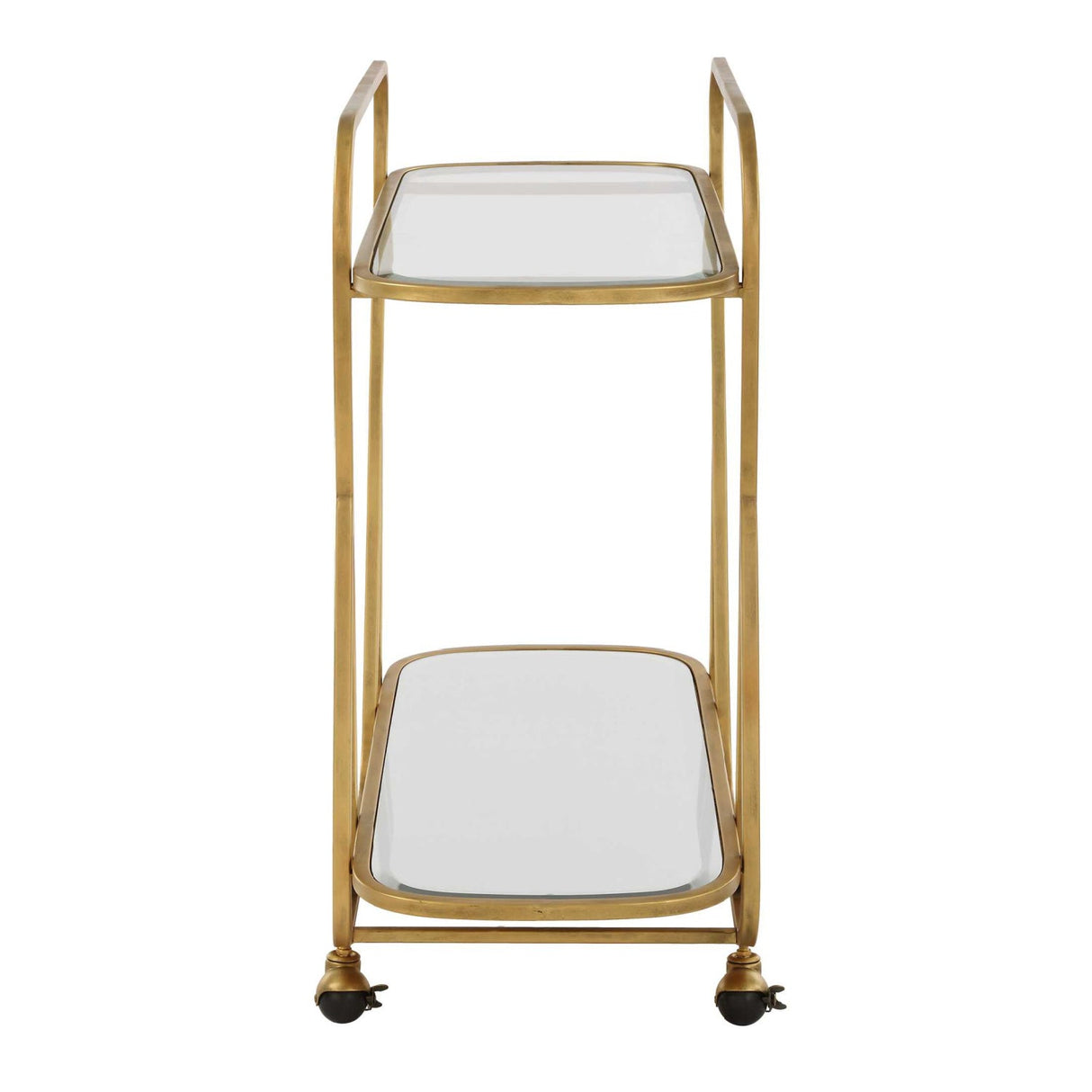 Modern European furniture - Antique Brass Serving Cart - www.oroa.com
