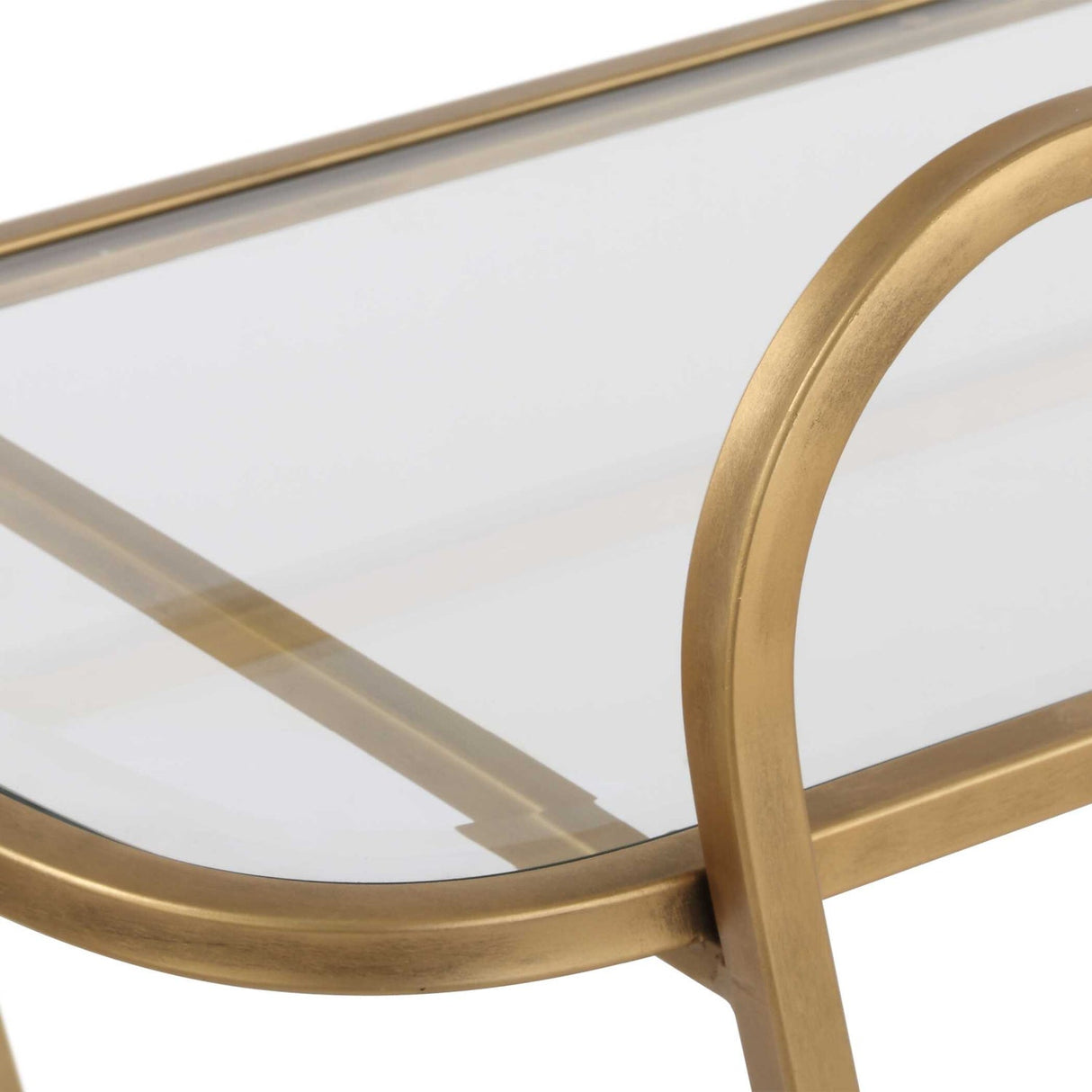 Modern European furniture - Antique Brass Serving Cart - www.oroa.com