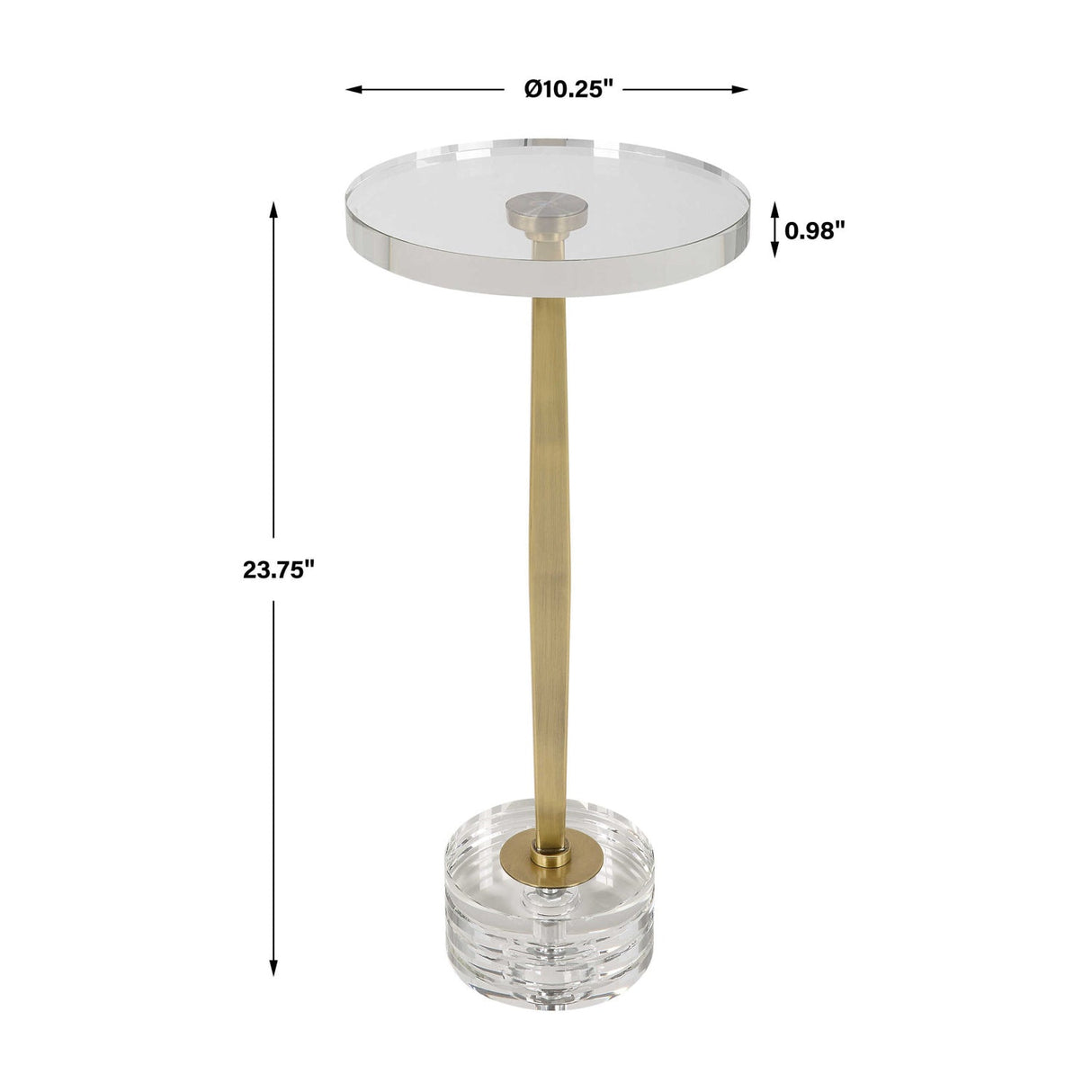 Round Crystal Drink Table by Uttermost Groove, alternate view 11