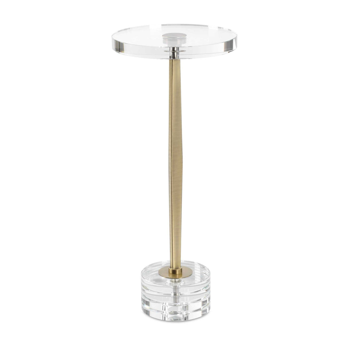 Round Crystal Drink Table by Uttermost Groove