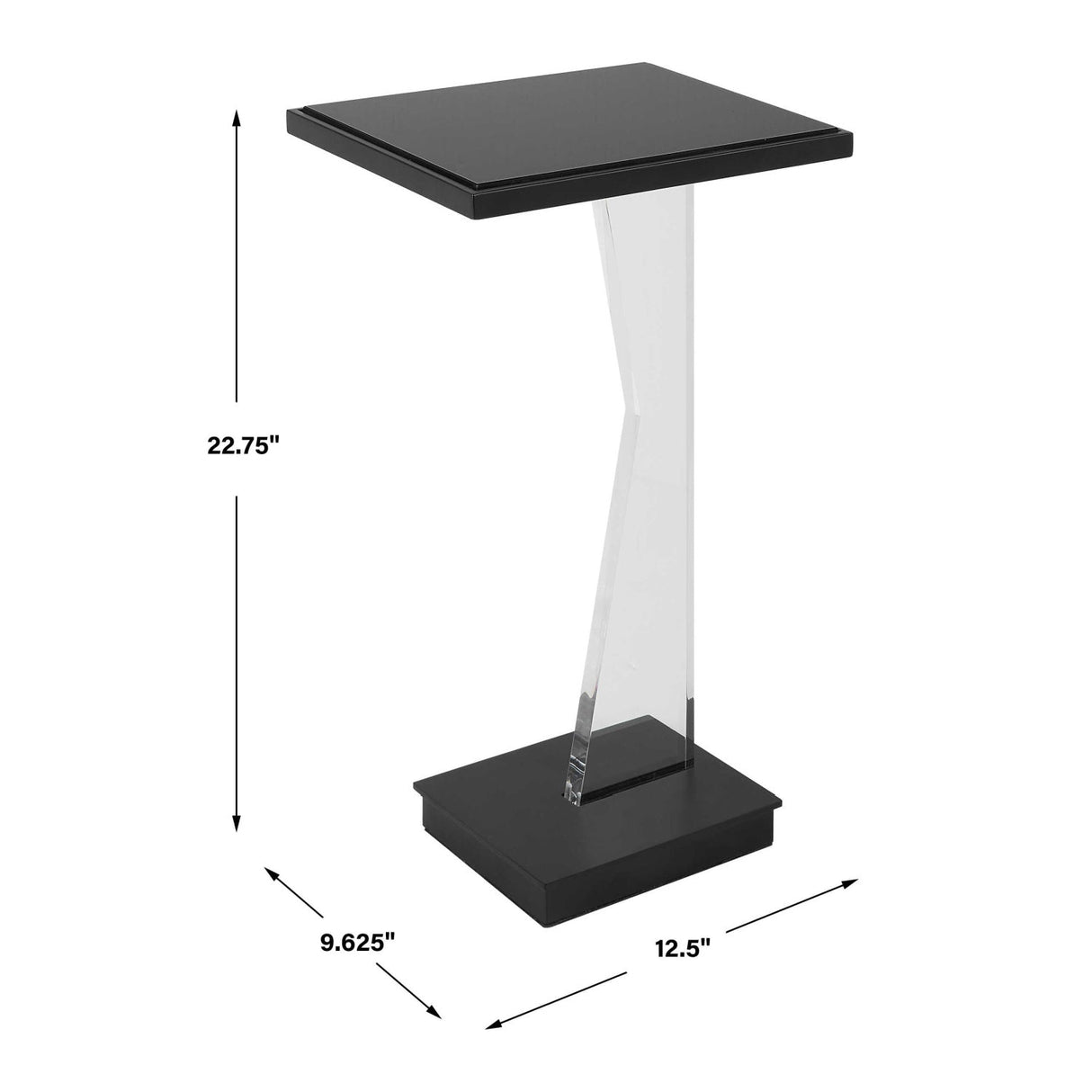 Modern European furniture - Black Mirror Accent Table - www.oroa.com