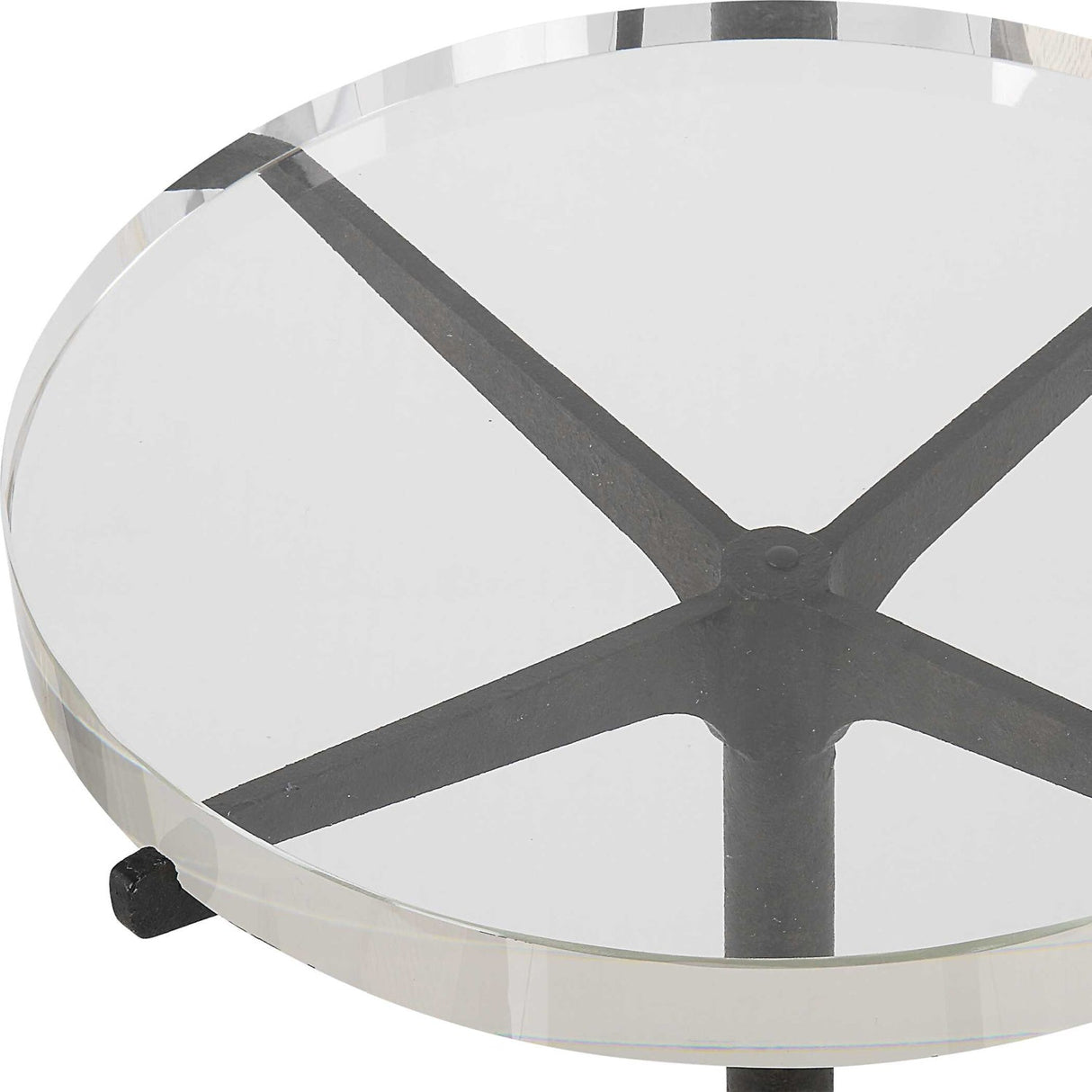 Modern European furniture - Round Crystal Accent Table - www.oroa.com