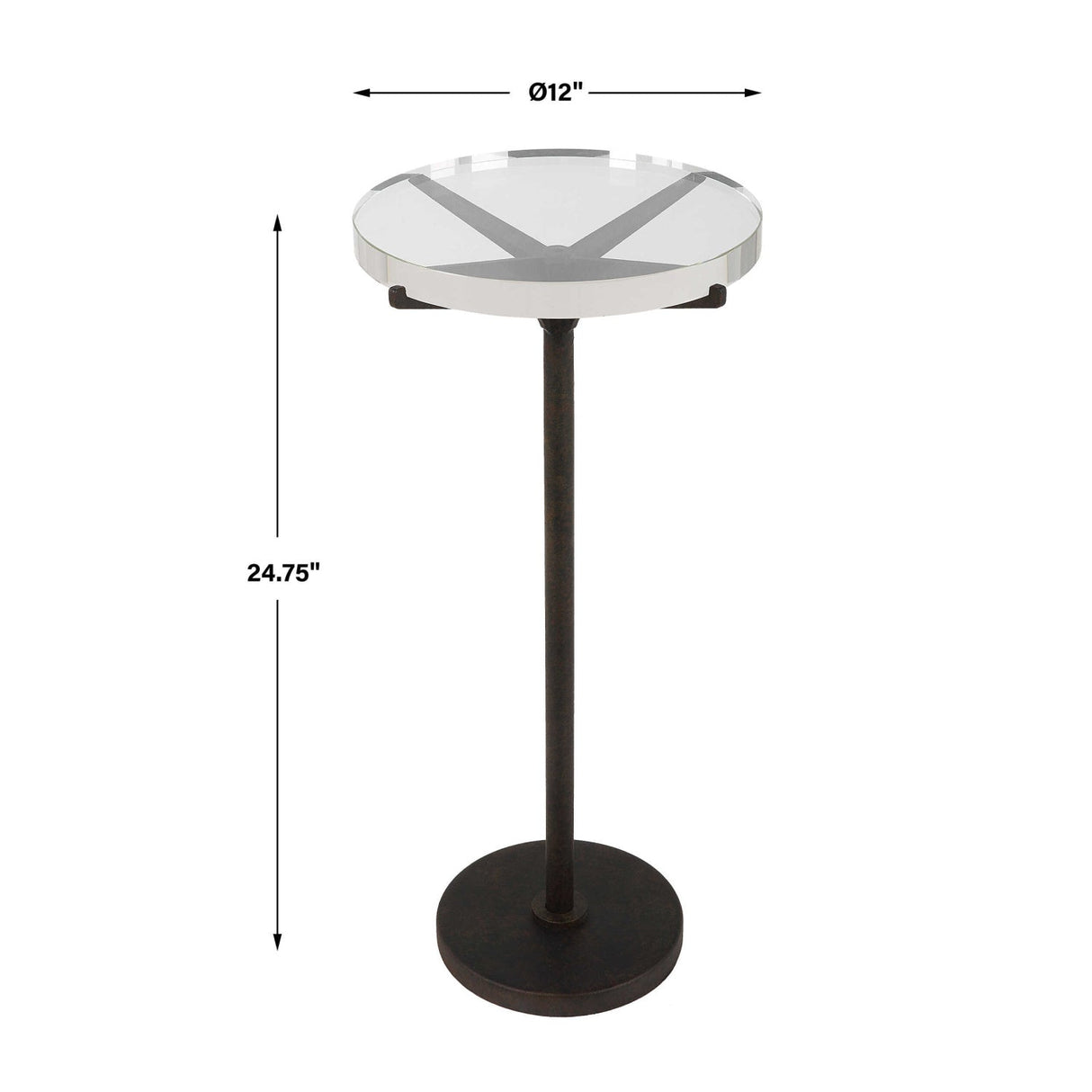 Modern European furniture - Round Crystal Accent Table - www.oroa.com