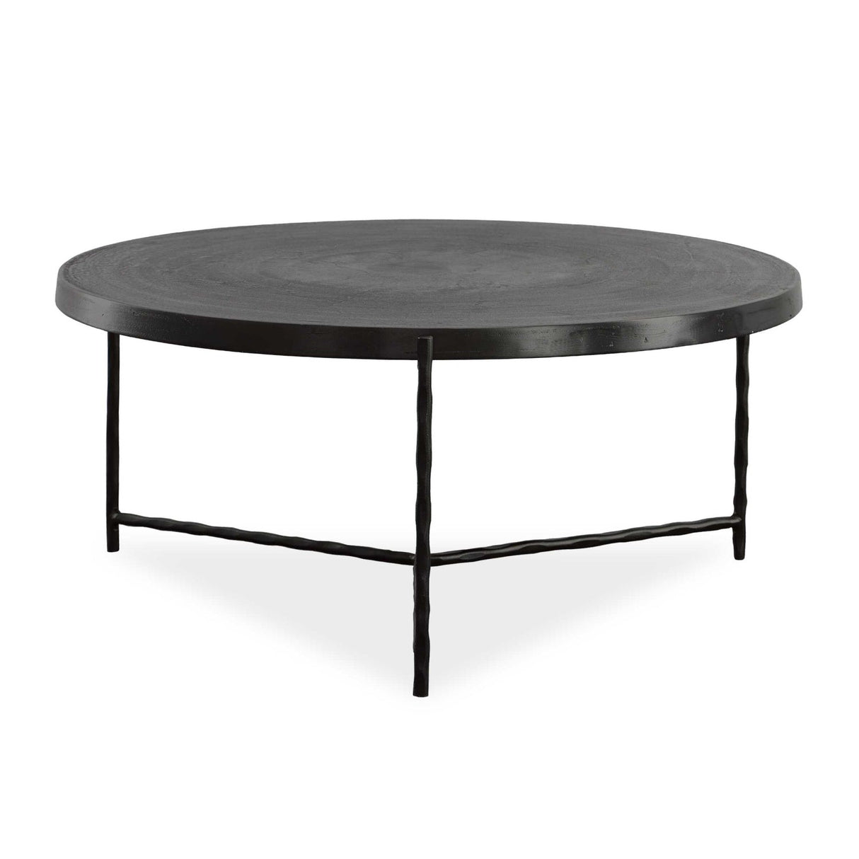 Black Aluminum Round Coffee Table by Uttermost Trellick