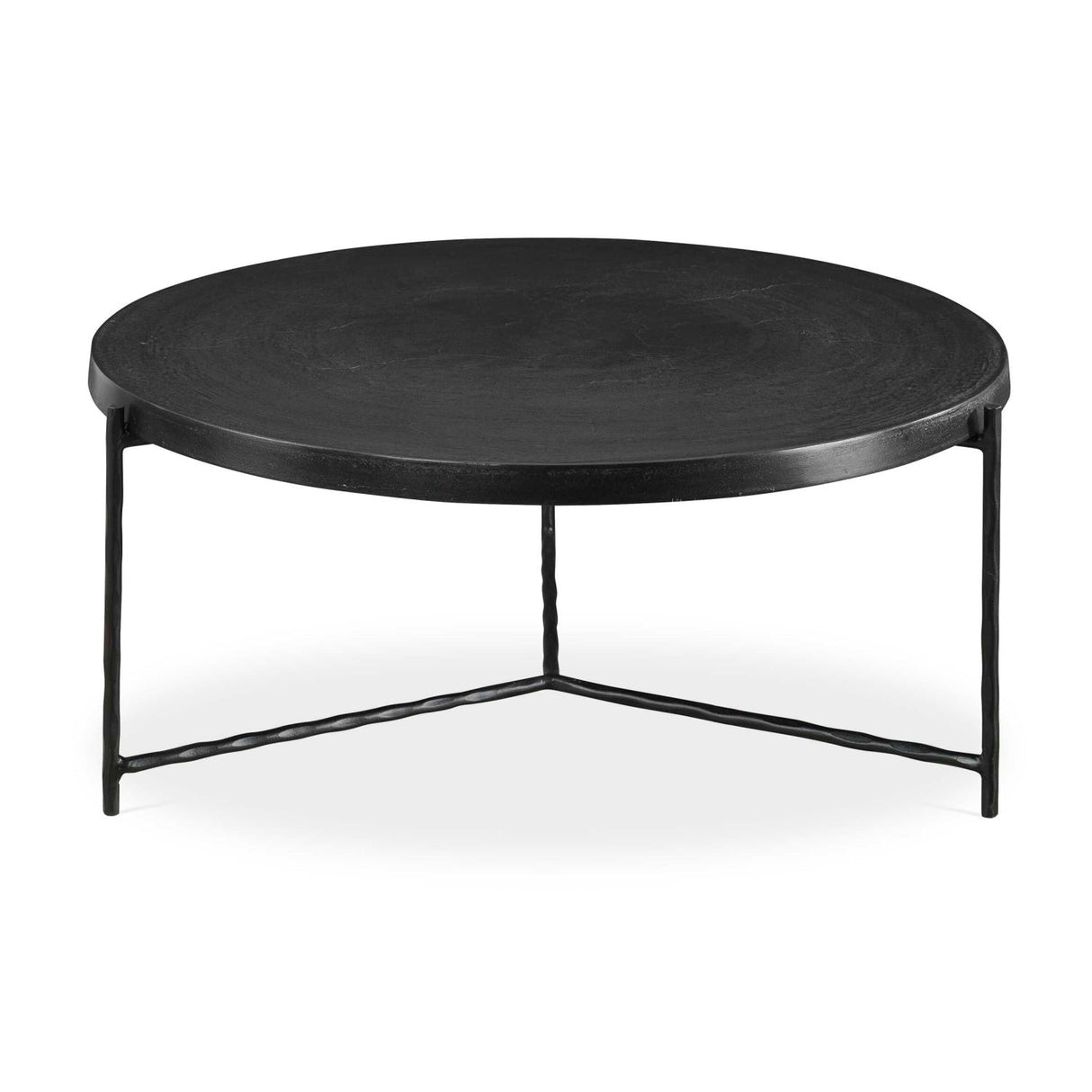 Black Aluminum Round Coffee Table by Uttermost Trellick, alternate view 4