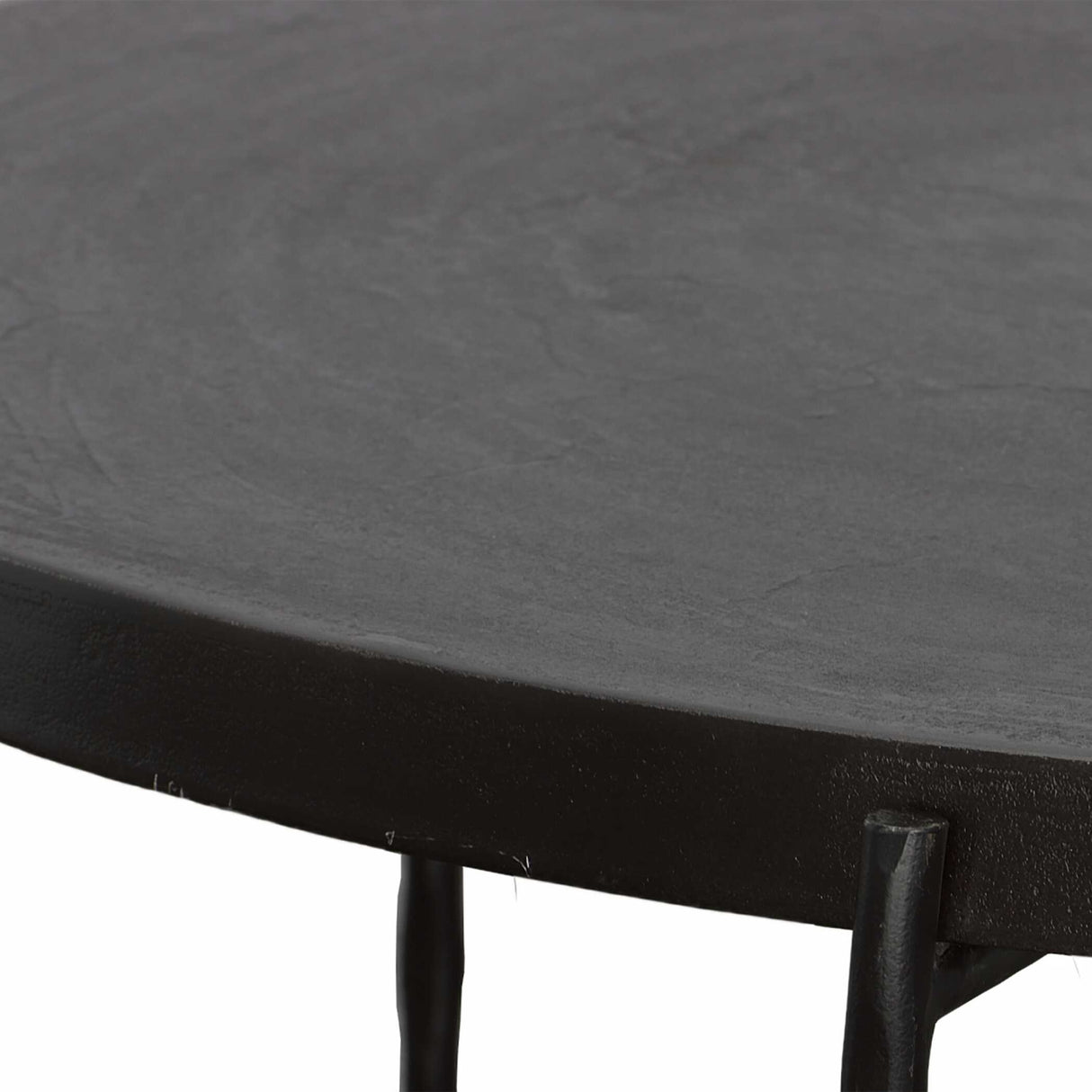 Modern European furniture - Black Aluminum Round Coffee Table - www.oroa.com