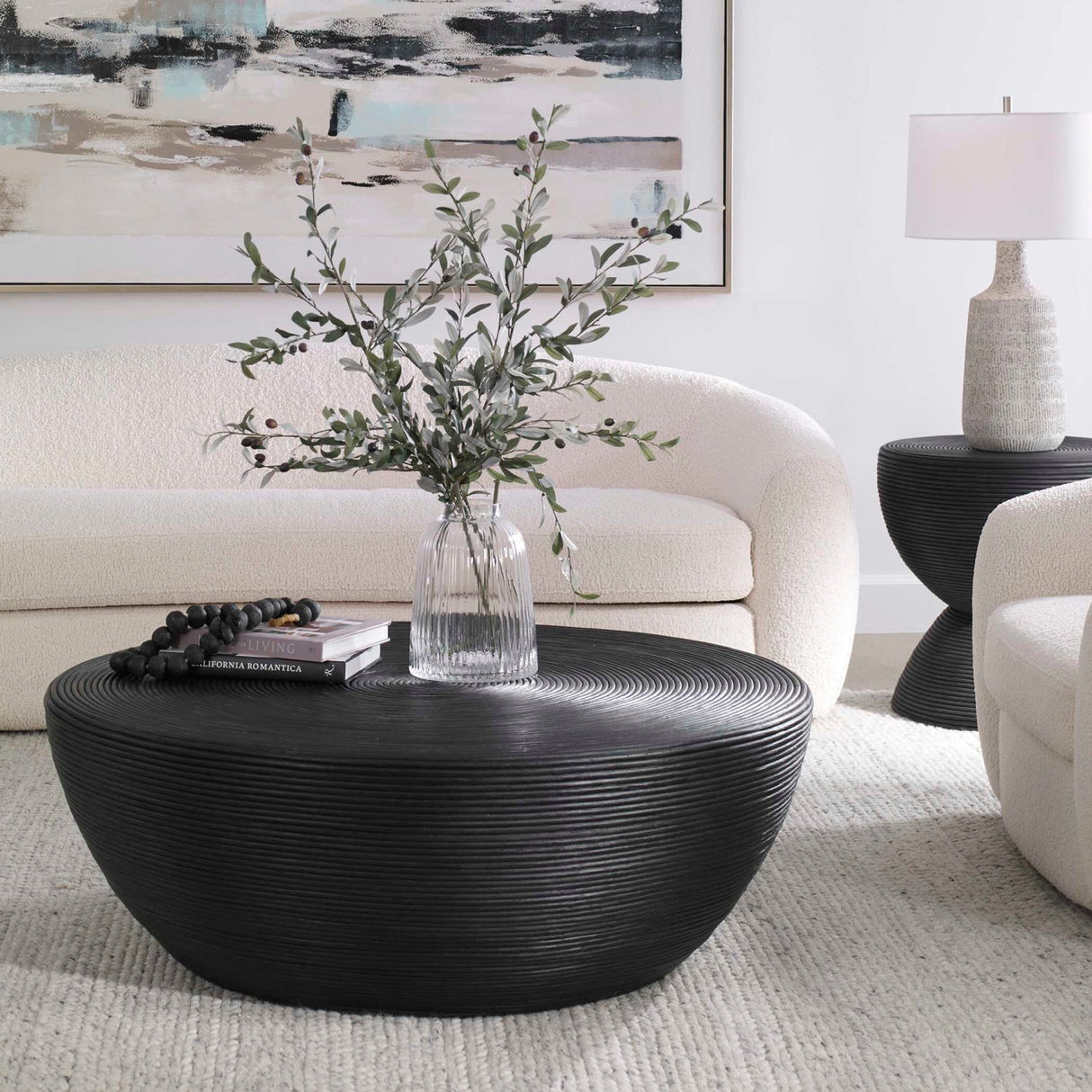 Black Rattan Coffee Table by Uttermost Bongo, alternate view 2