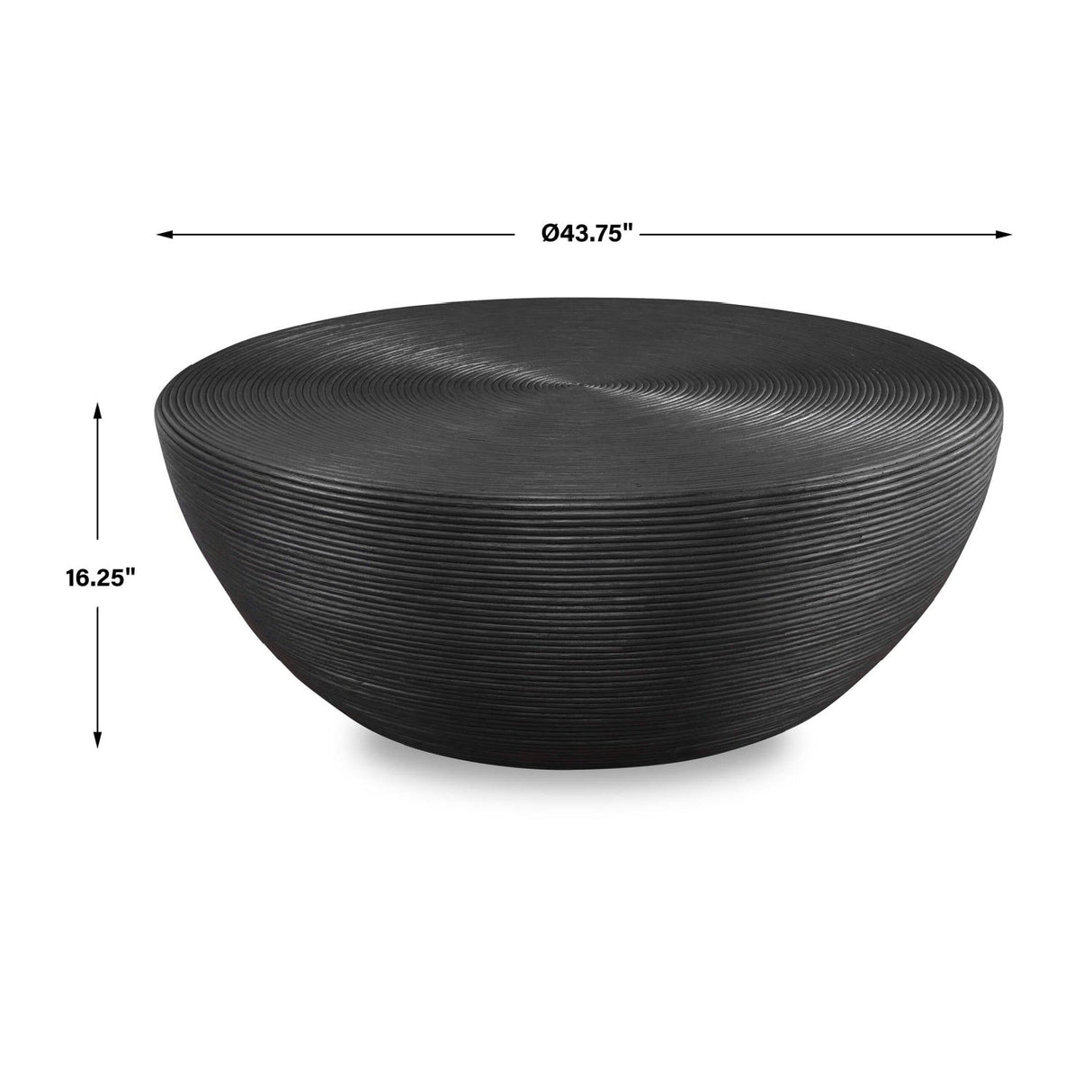 Black Rattan Coffee Table by Uttermost Bongo, alternate view 4