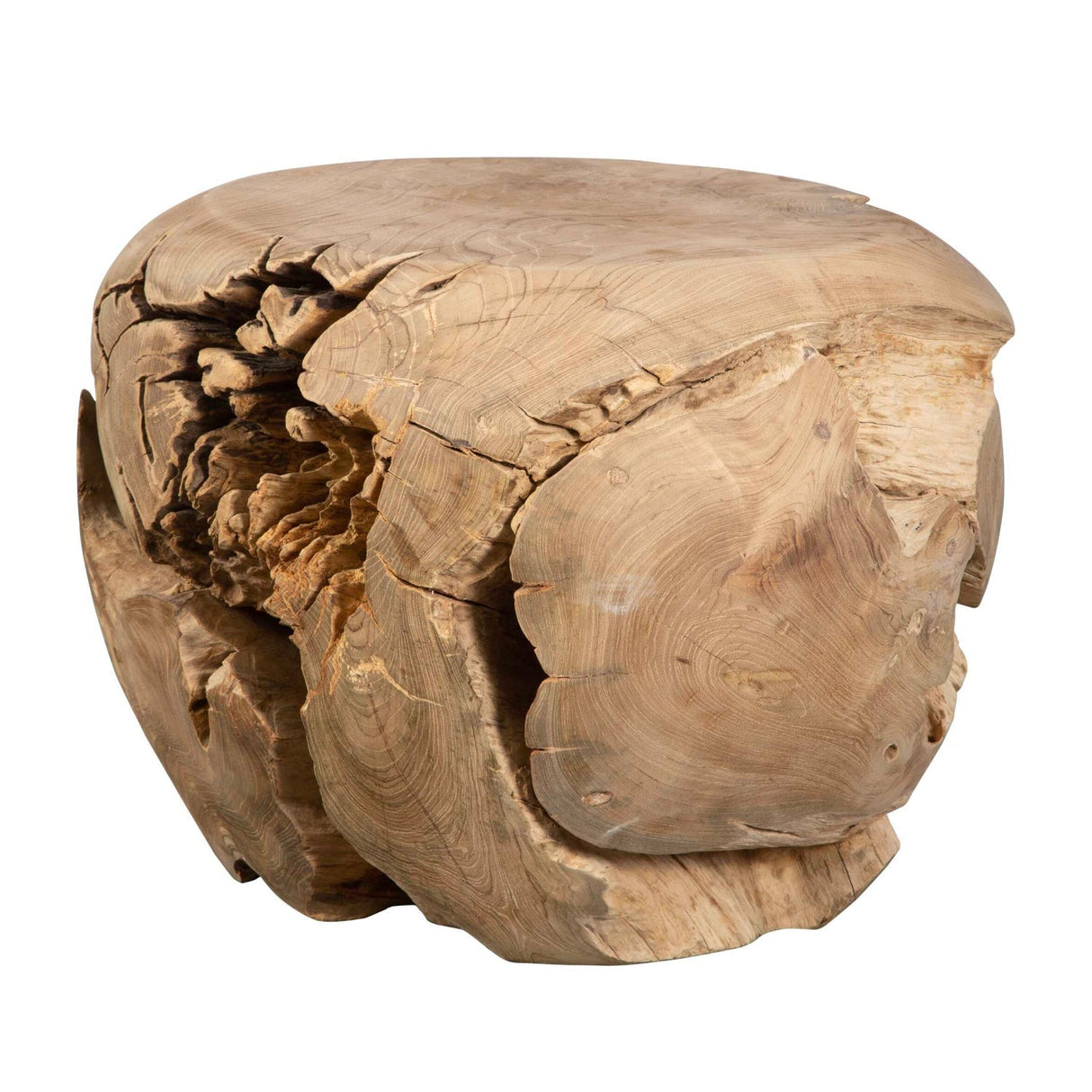 Organic Bleached Teak Side Table by Uttermost Sola, alternate view 4