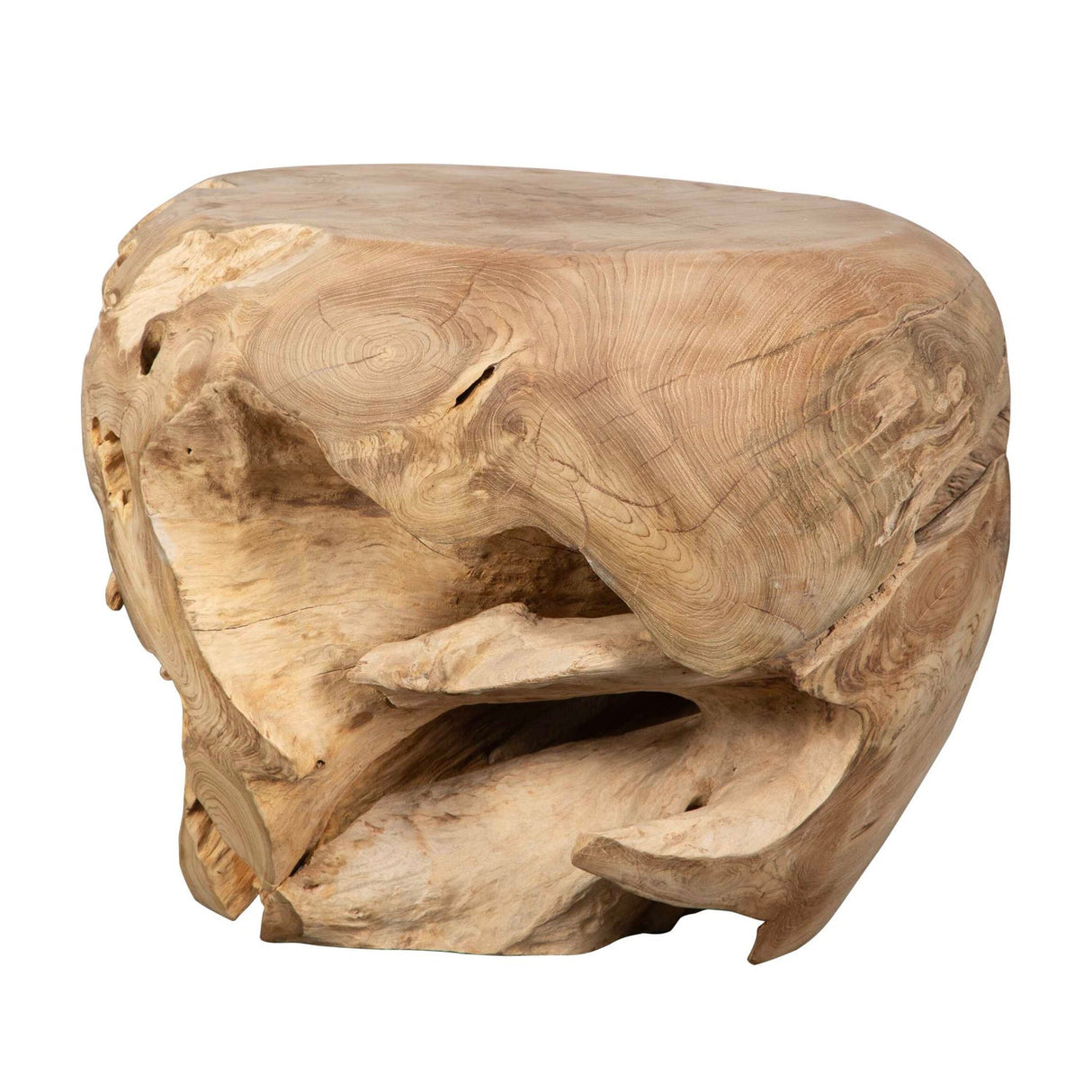 Organic Bleached Teak Side Table by Uttermost Sola, alternate view 5