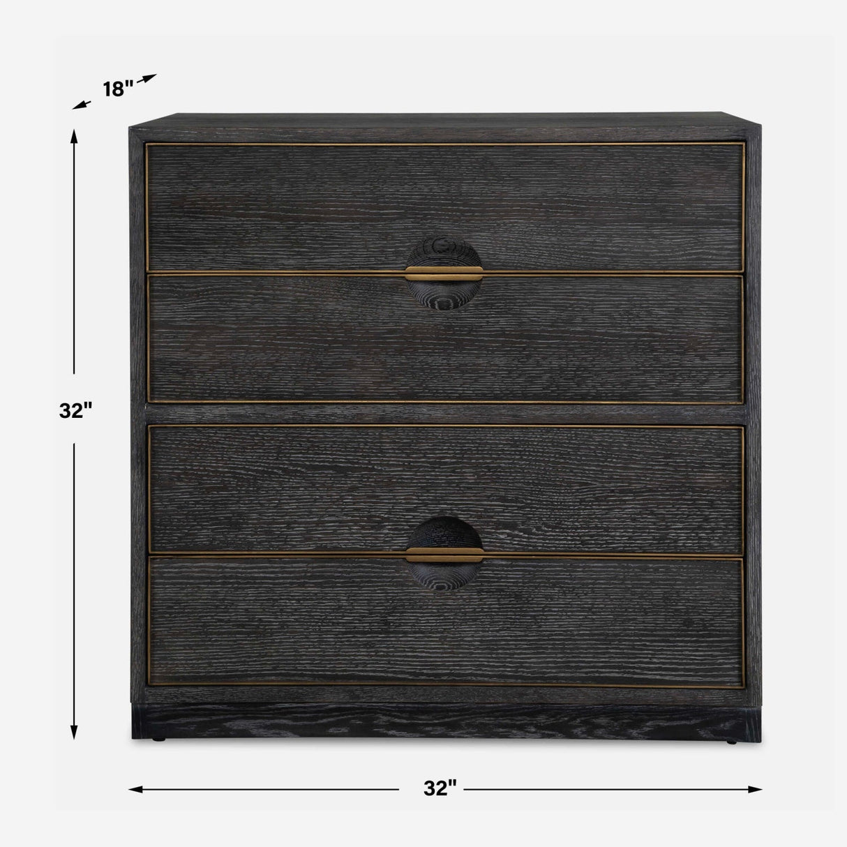 Modern European furniture - Dark Oak 4-Drawer Chest - www.oroa.com