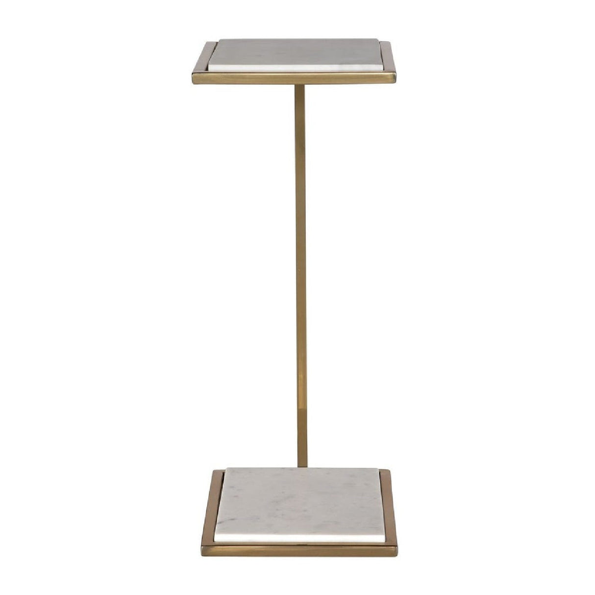 White Marble C-Shaped Drink Table by Uttermost Elevate, alternate view 3