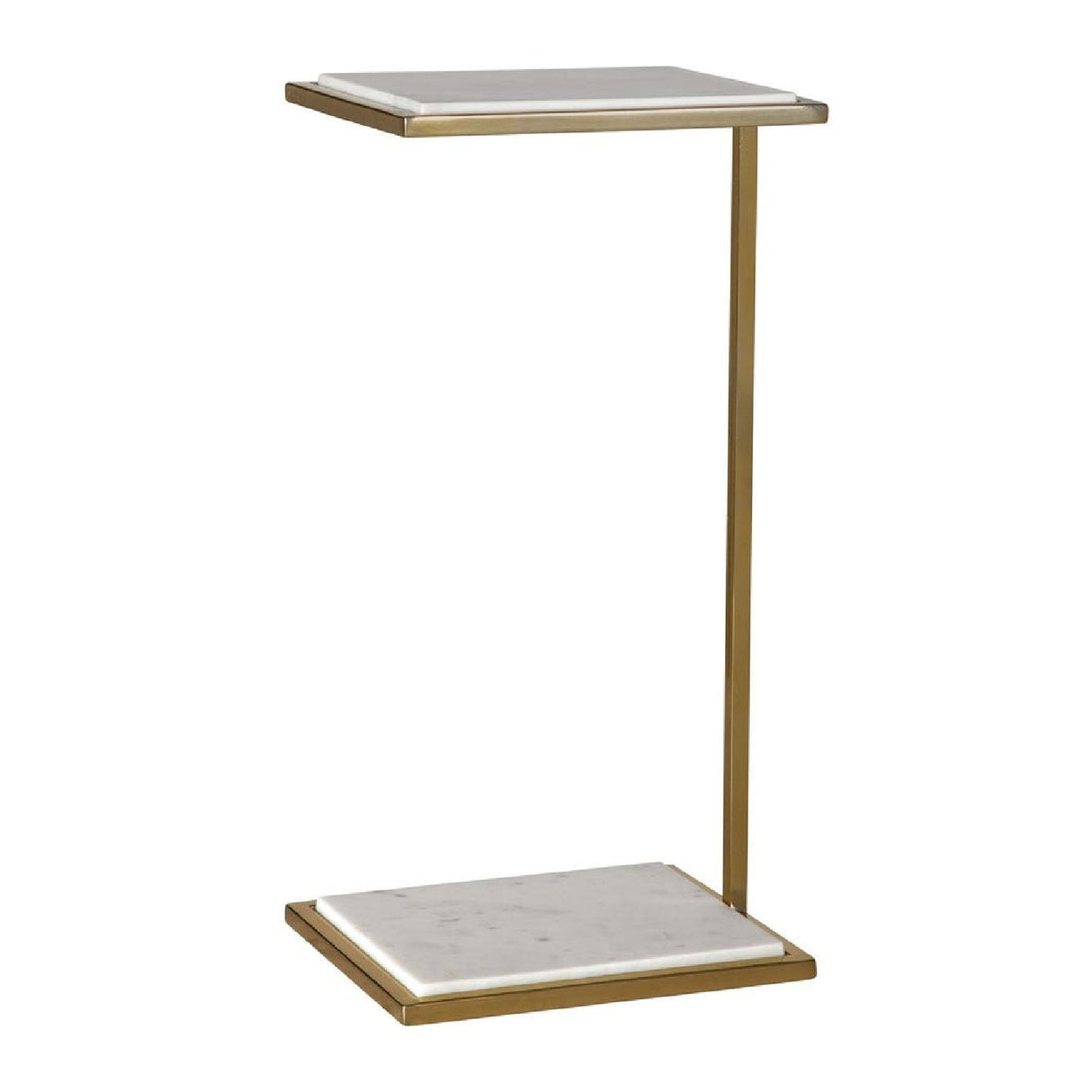 White Marble C-Shaped Drink Table by Uttermost Elevate, alternate view 4