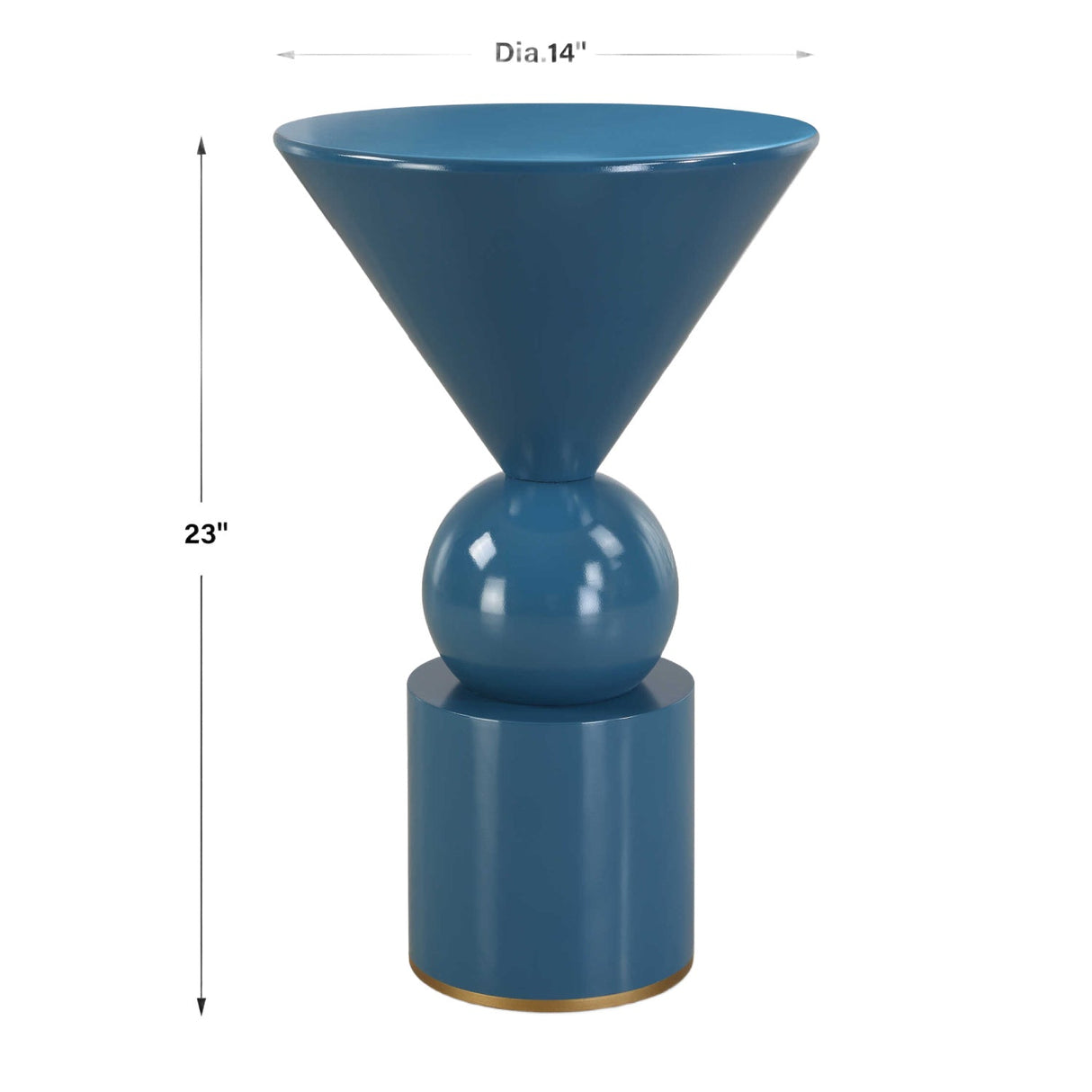 Modern European furniture - Blue Geometrical Accent Table - www.oroa.com