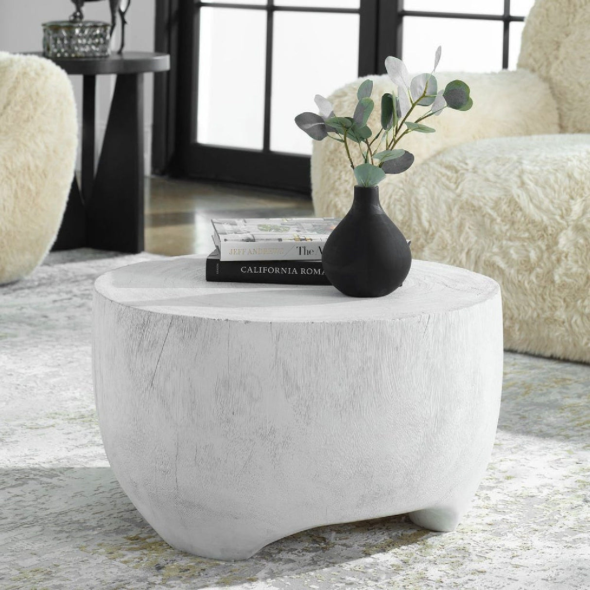 Modern European furniture - Carved Suar Wood Coffee Table - www.oroa.com