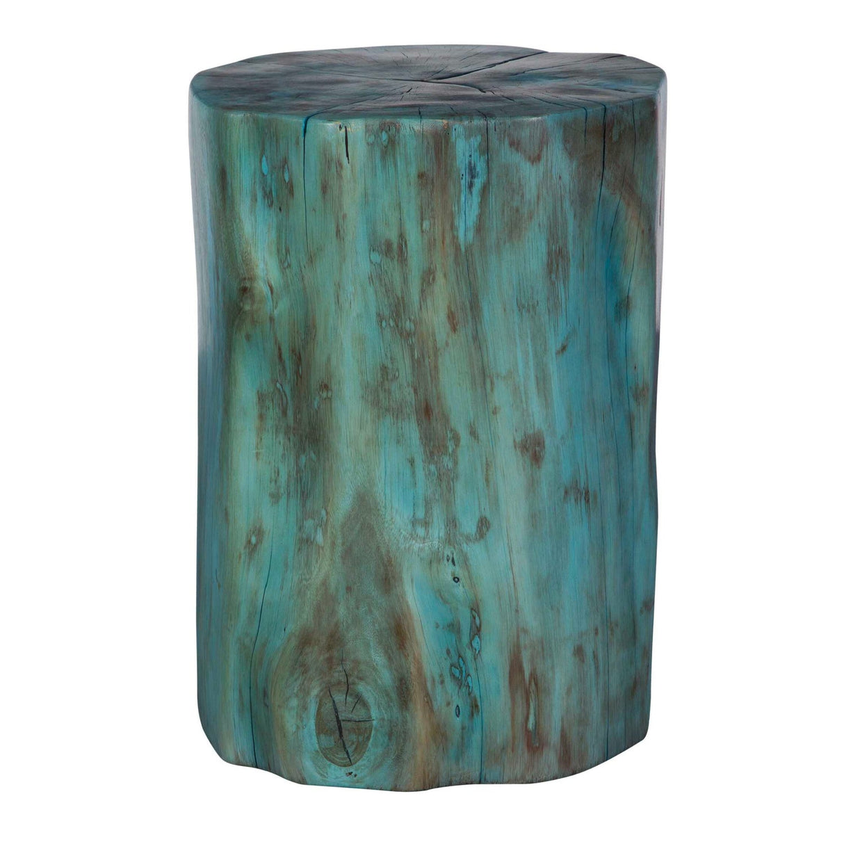 Modern European furniture - Blue-Green Tamarind Wood Accent Stool - www.oroa.com