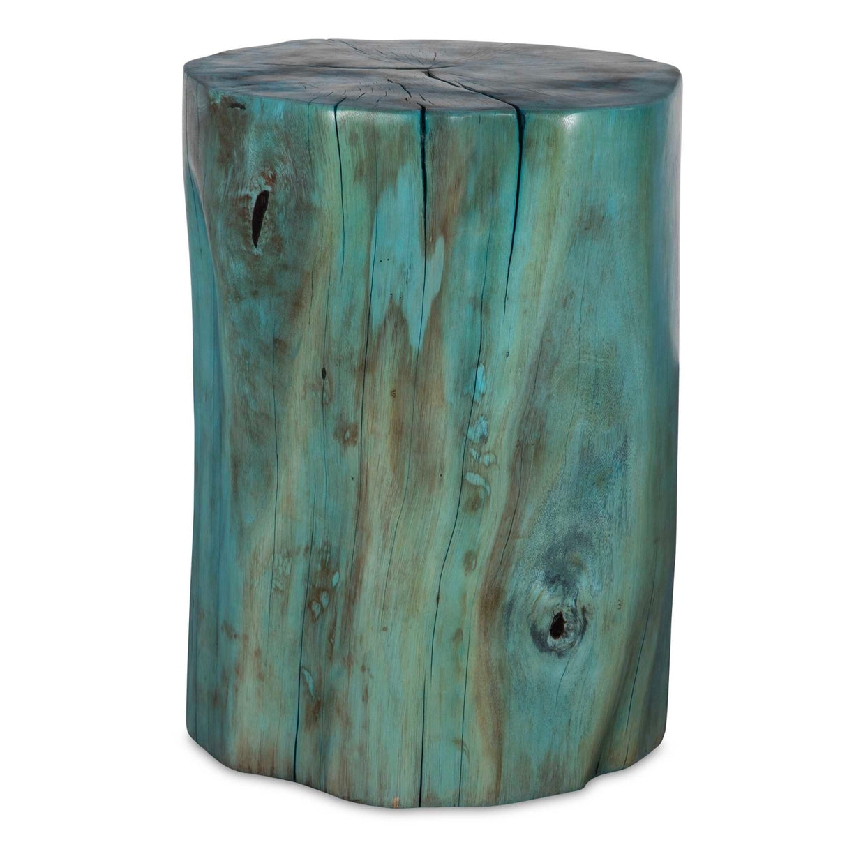 Modern European furniture - Blue-Green Tamarind Wood Accent Stool - www.oroa.com
