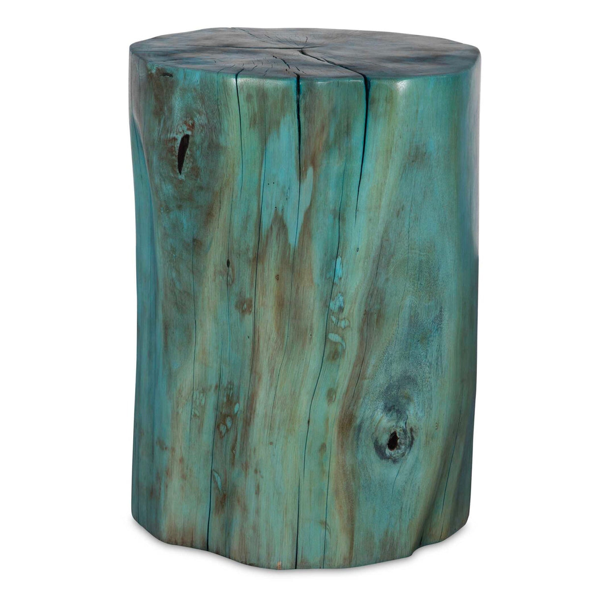 Modern European furniture - Blue-Green Tamarind Wood Accent Stool - www.oroa.com