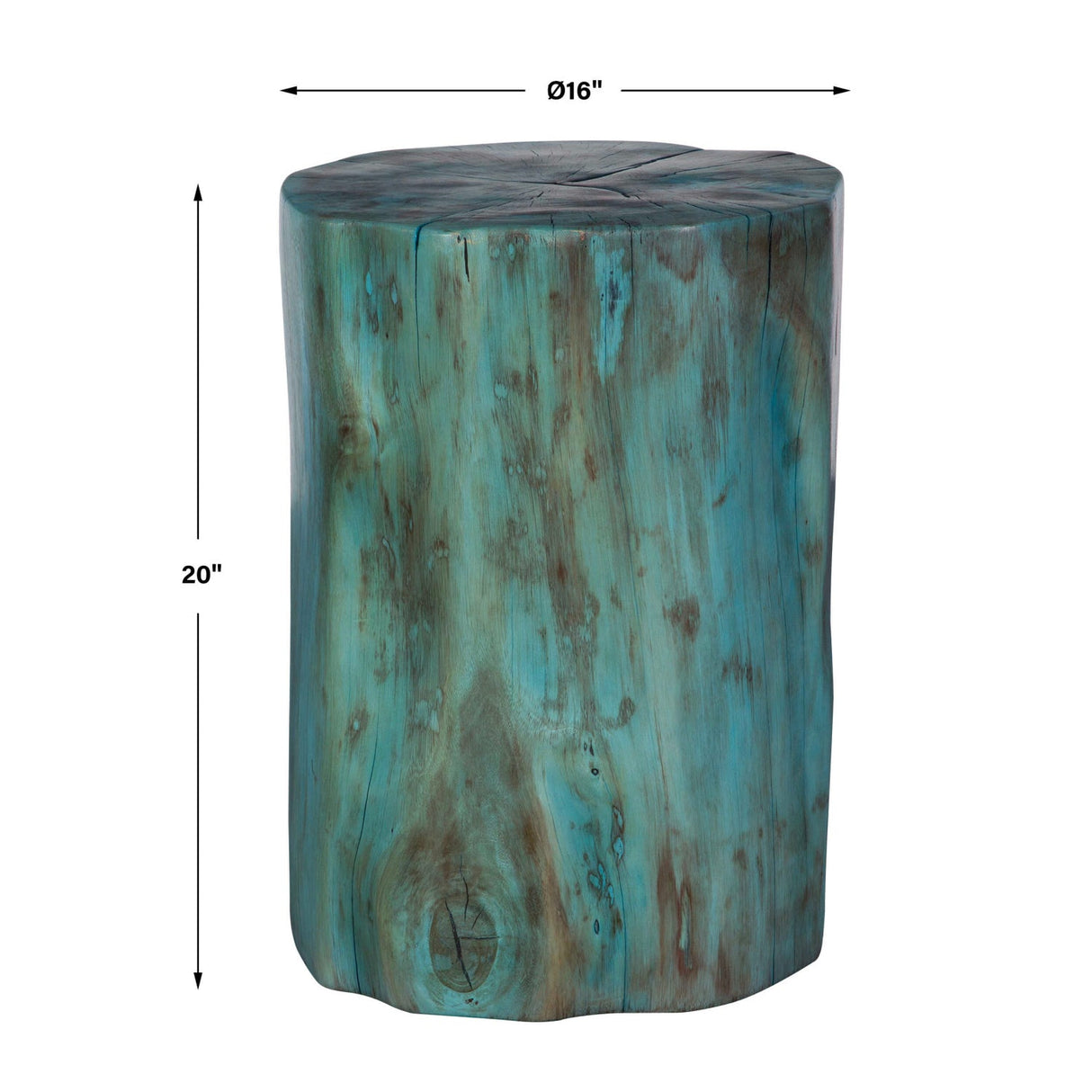 Modern European furniture - Blue-Green Tamarind Wood Accent Stool - www.oroa.com