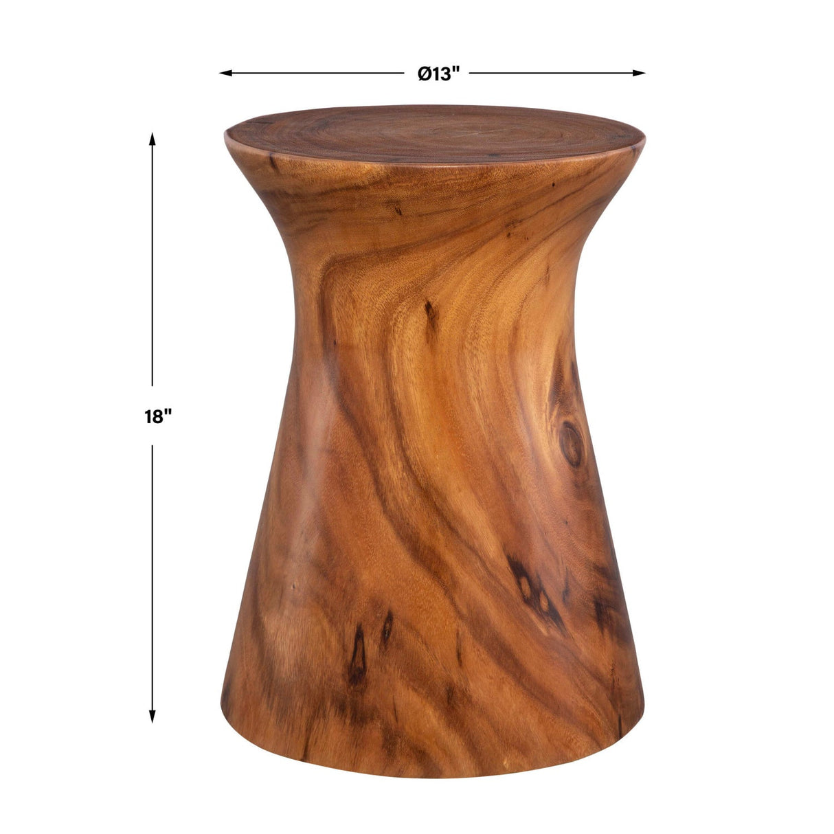 Solid Suar Wood Accent Table by Uttermost Swell, alternate view 5