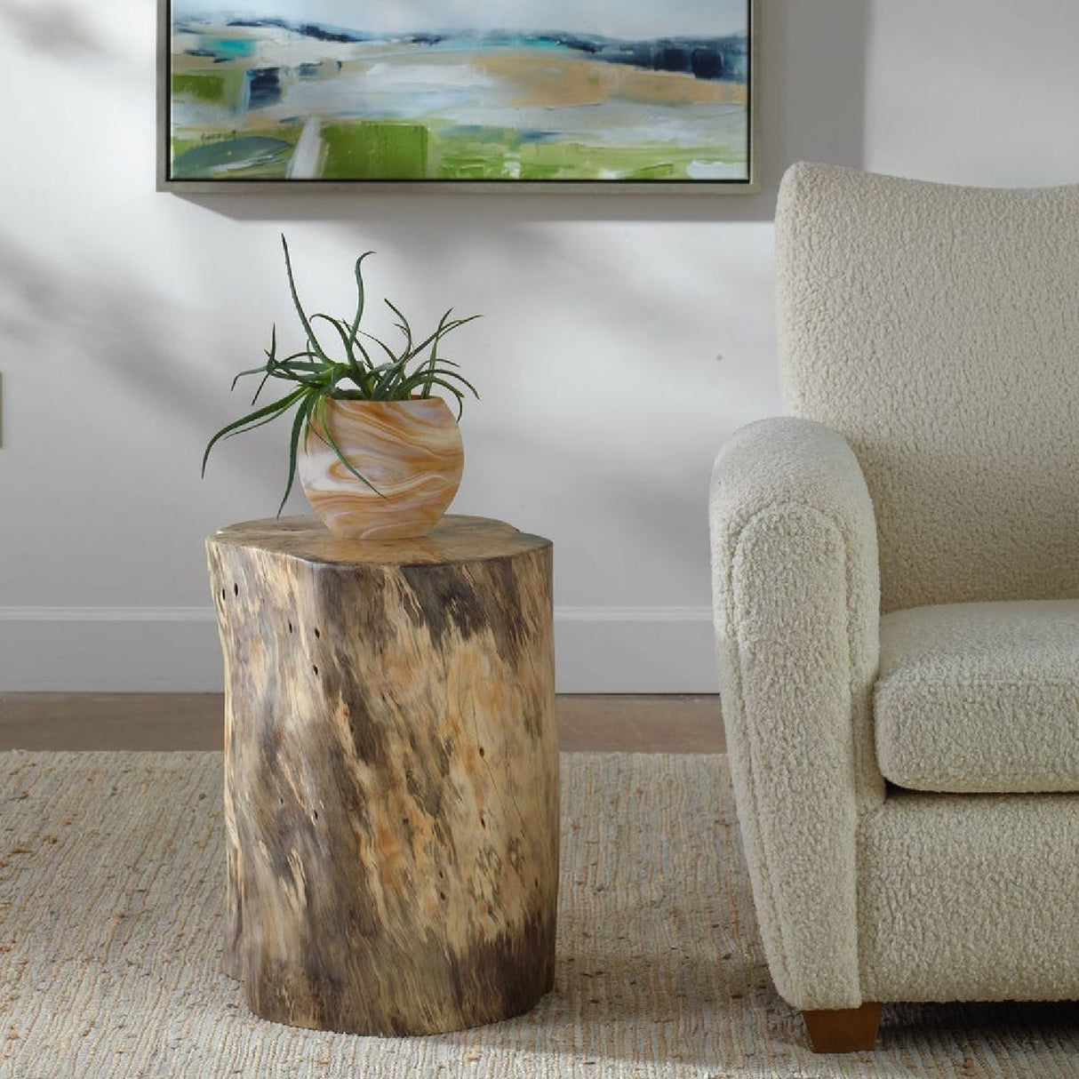 Tamarind Wood Accent Stool by Uttermost Habitat, alternate view 2