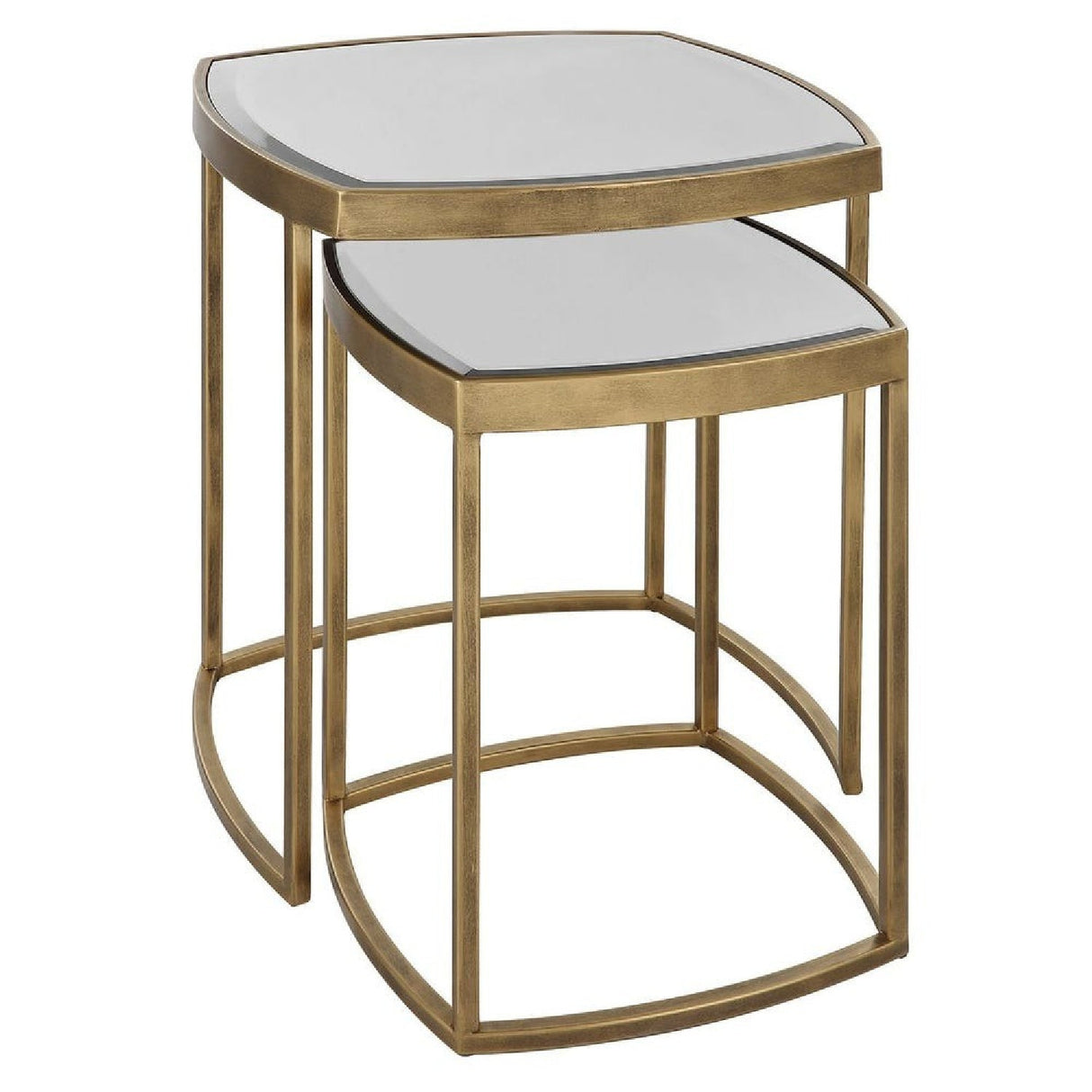 Beveled Mirror Nesting Side Tables (2) by Uttermost Vista