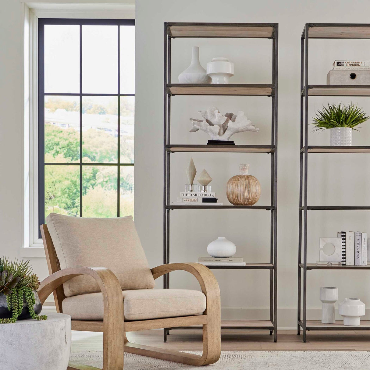 Modern European furniture - Whitewashed Mango Wood Bookshelf - www.oroa.com