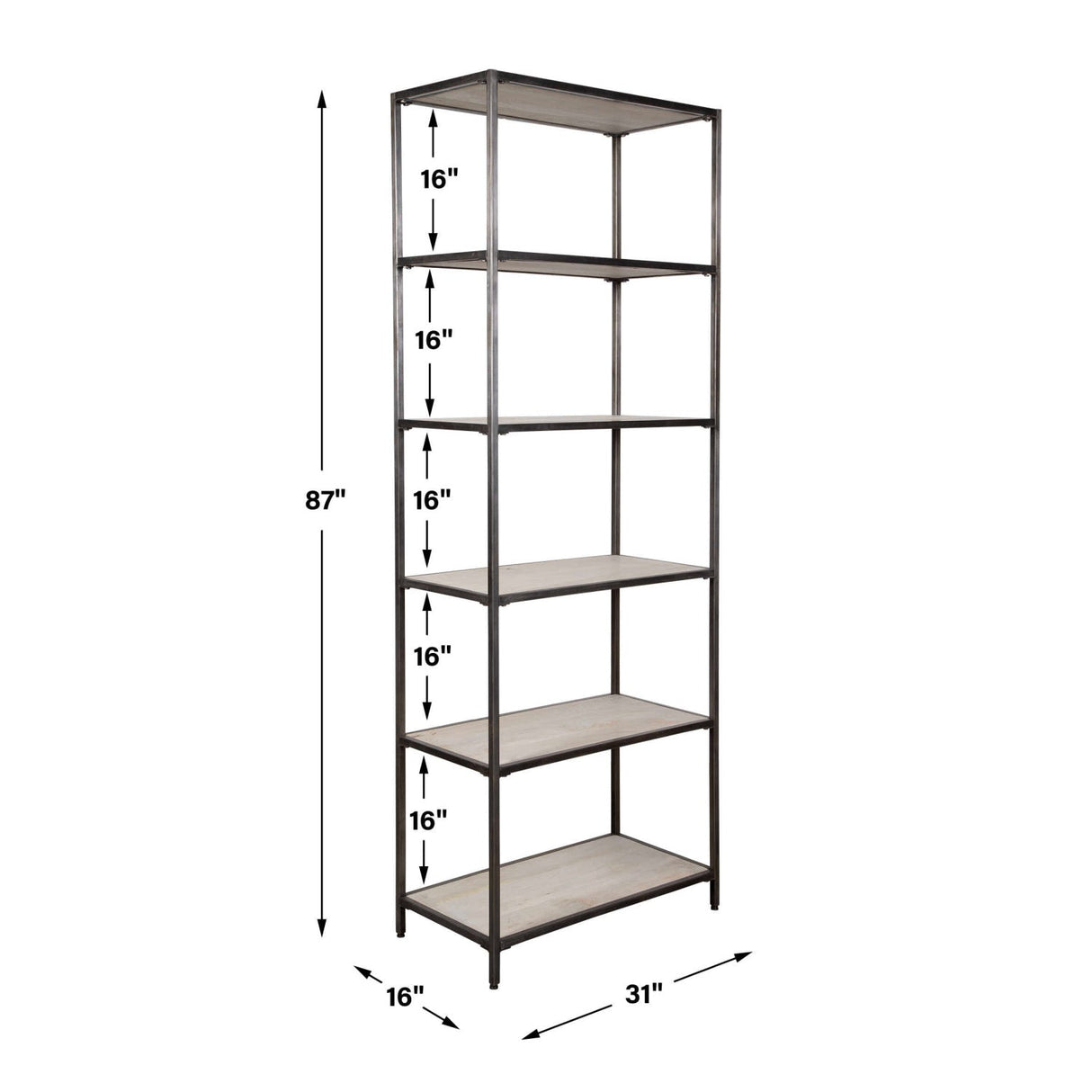 Modern European furniture - Whitewashed Mango Wood Bookshelf - www.oroa.com