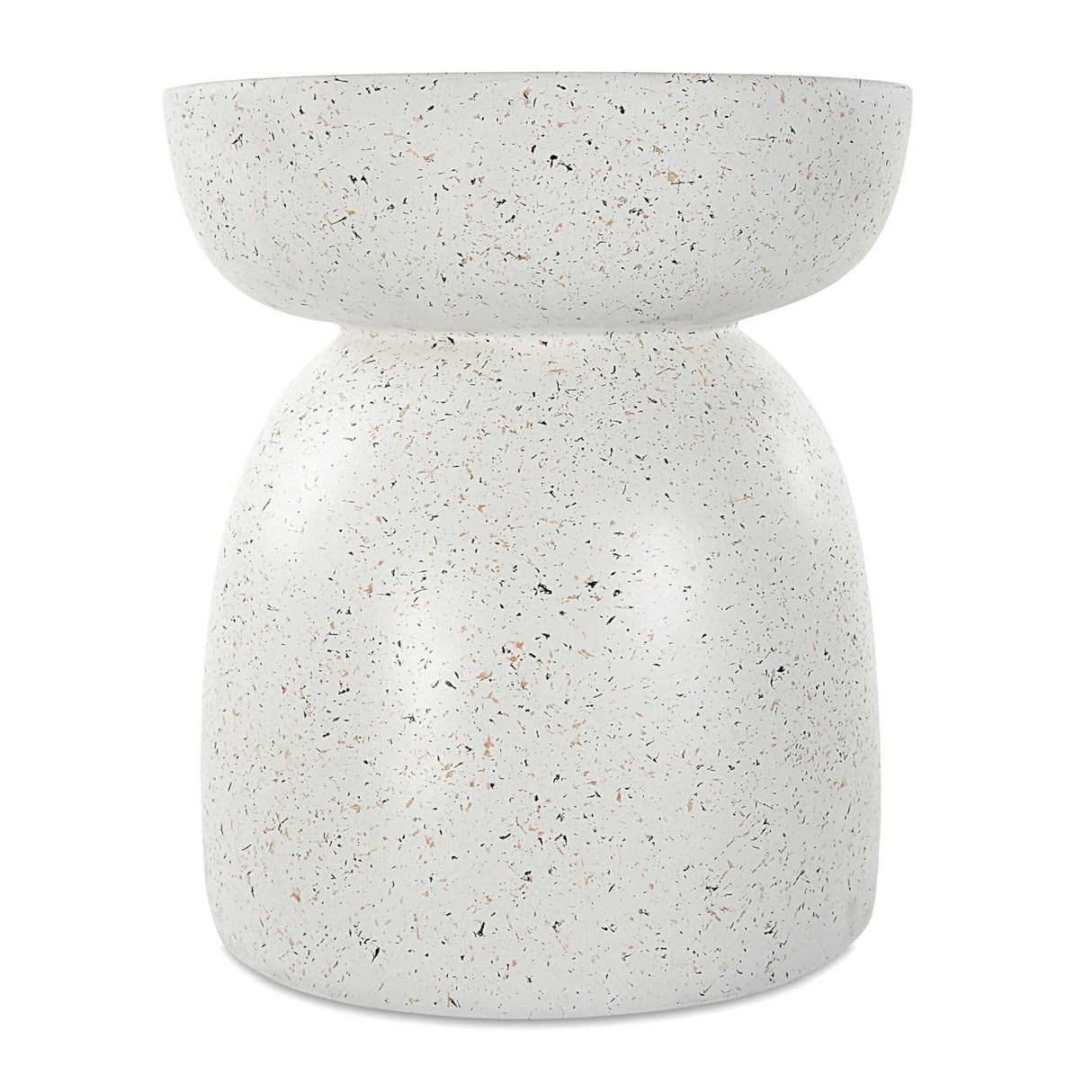 Modern European furniture - White Speckled Accent Table - www.oroa.com