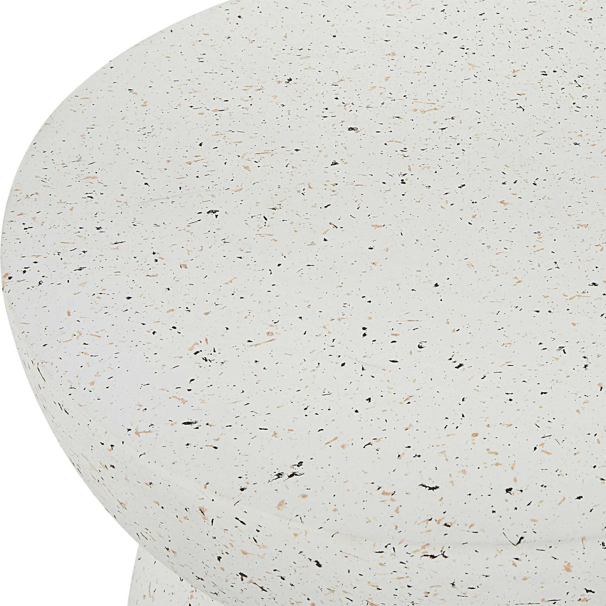 Modern European furniture - White Speckled Accent Table - www.oroa.com