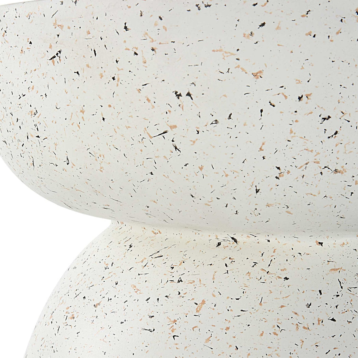 Modern European furniture - White Speckled Accent Table - www.oroa.com