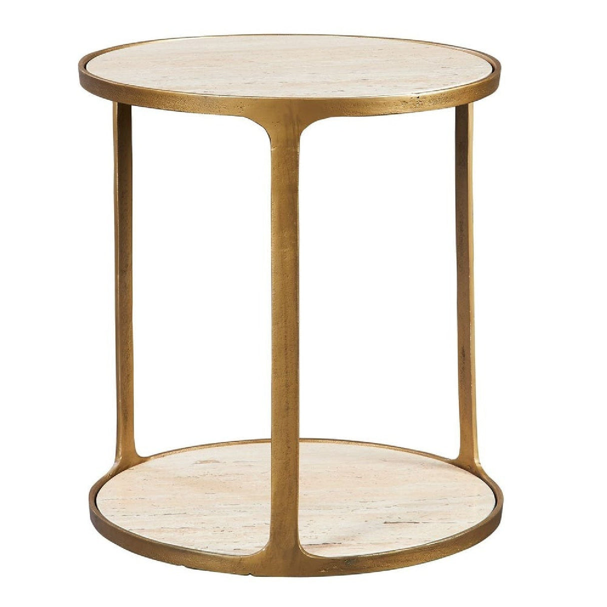 Beige Travertine Side Table by Uttermost Clench