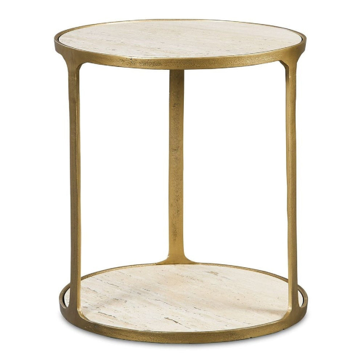 Beige Travertine Side Table by Uttermost Clench, alternate view 3