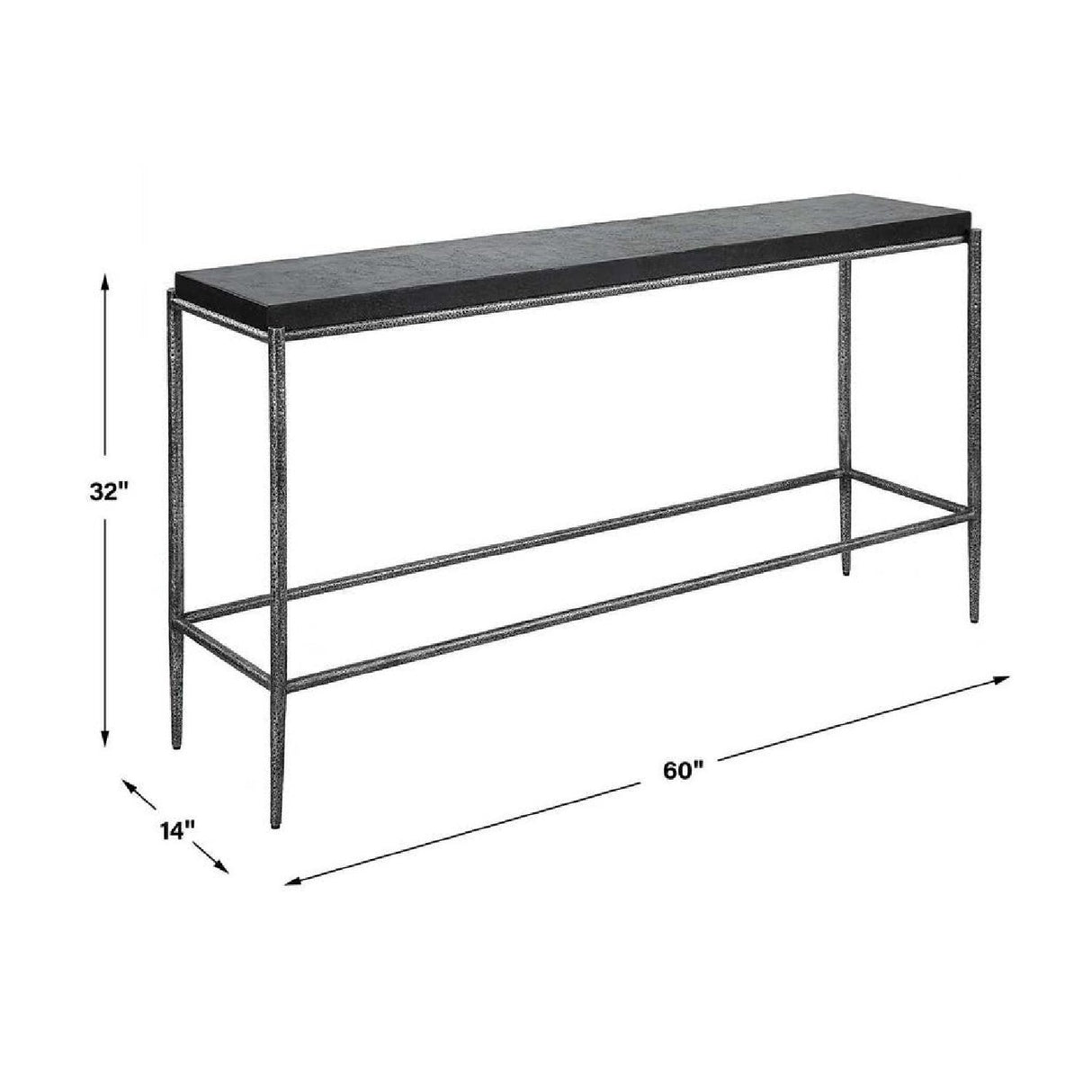 Modern European furniture - Black Concrete Console Table - www.oroa.com