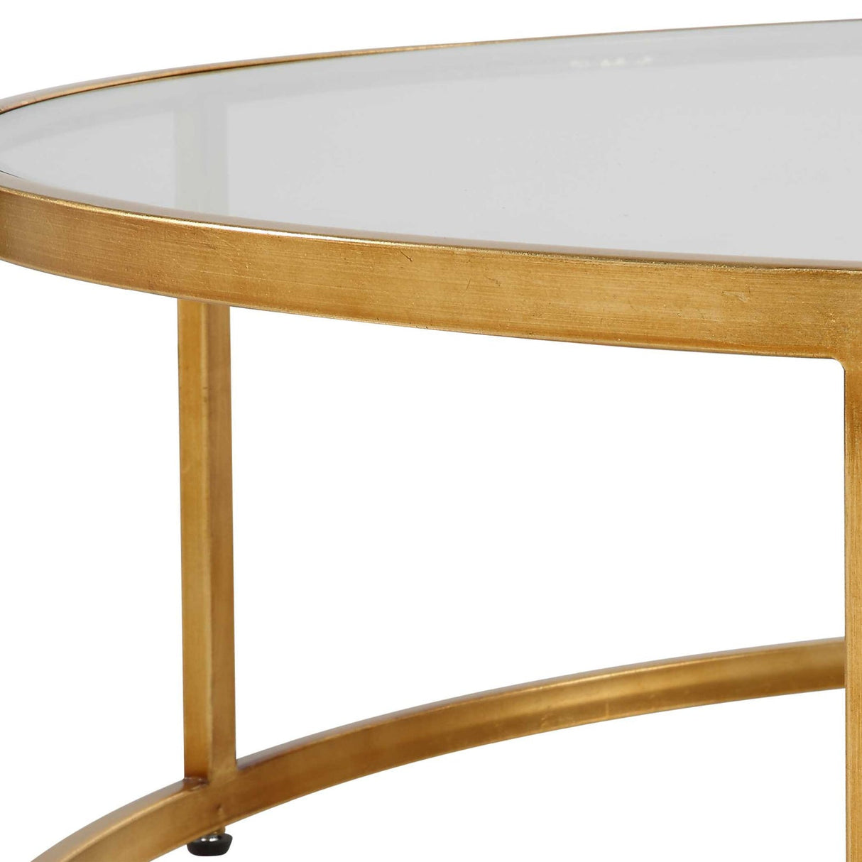 Gold Framed Glass Coffee Table by Uttermost Radius, alternate view 5