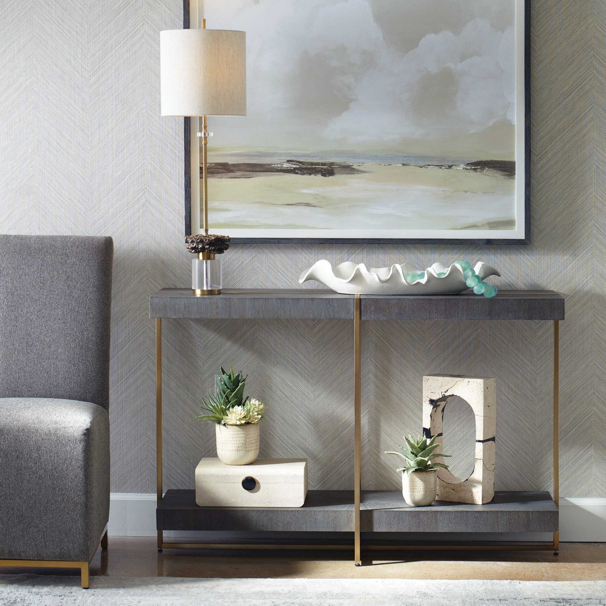 Starburst Acacia Console Table by Uttermost Taja, alternate view 2