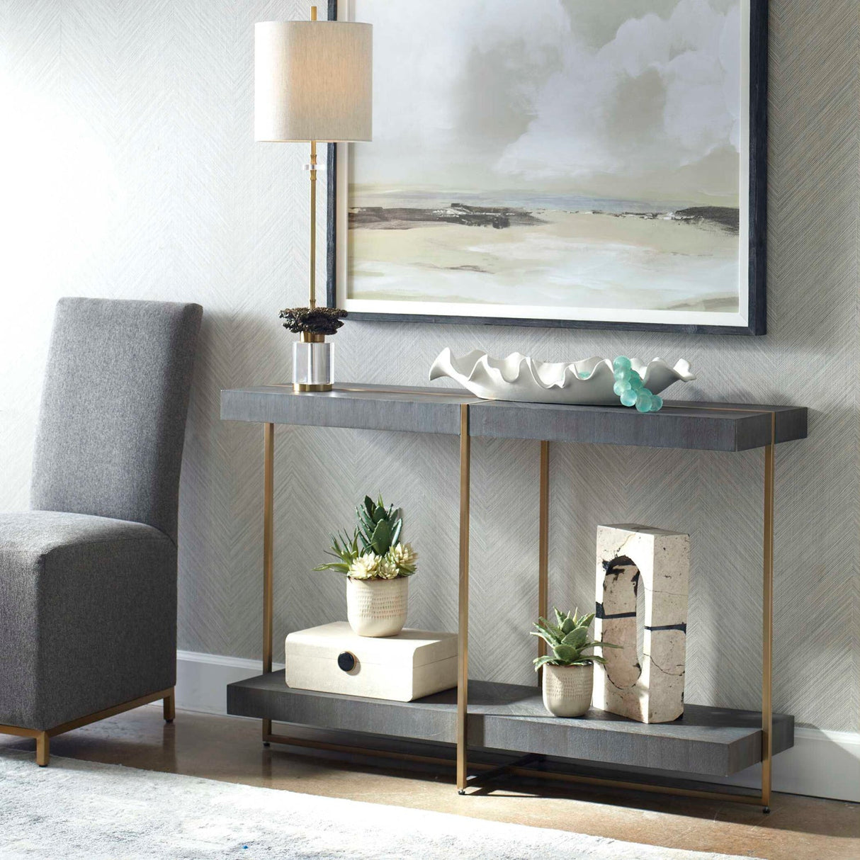 Starburst Acacia Console Table by Uttermost Taja, alternate view 5