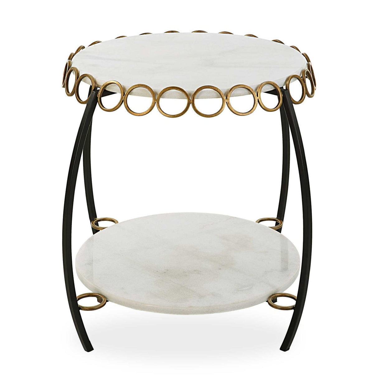 Modern European furniture - Gold Ringlets Marble Side Table - www.oroa.com