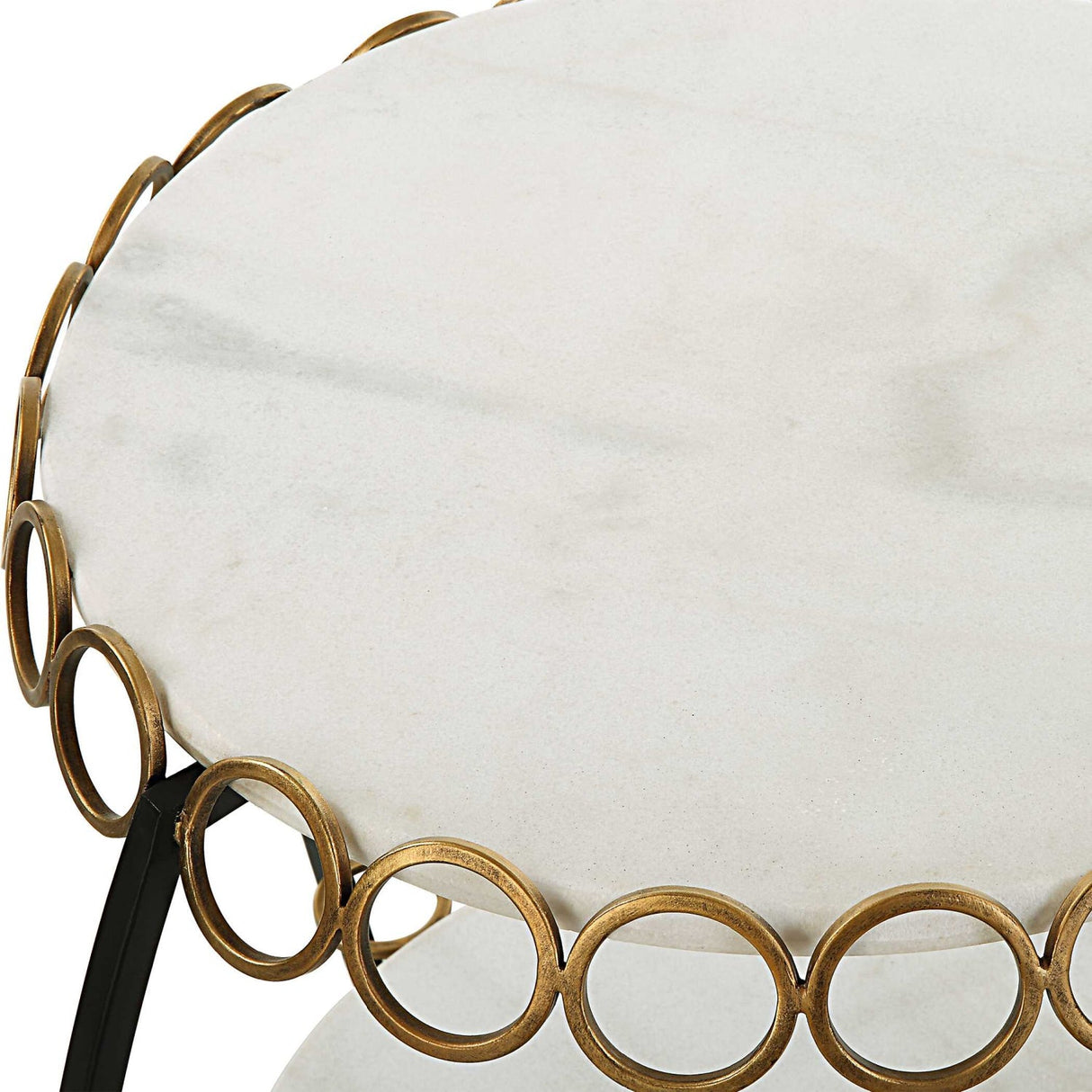 Modern European furniture - Gold Ringlets Marble Side Table - www.oroa.com
