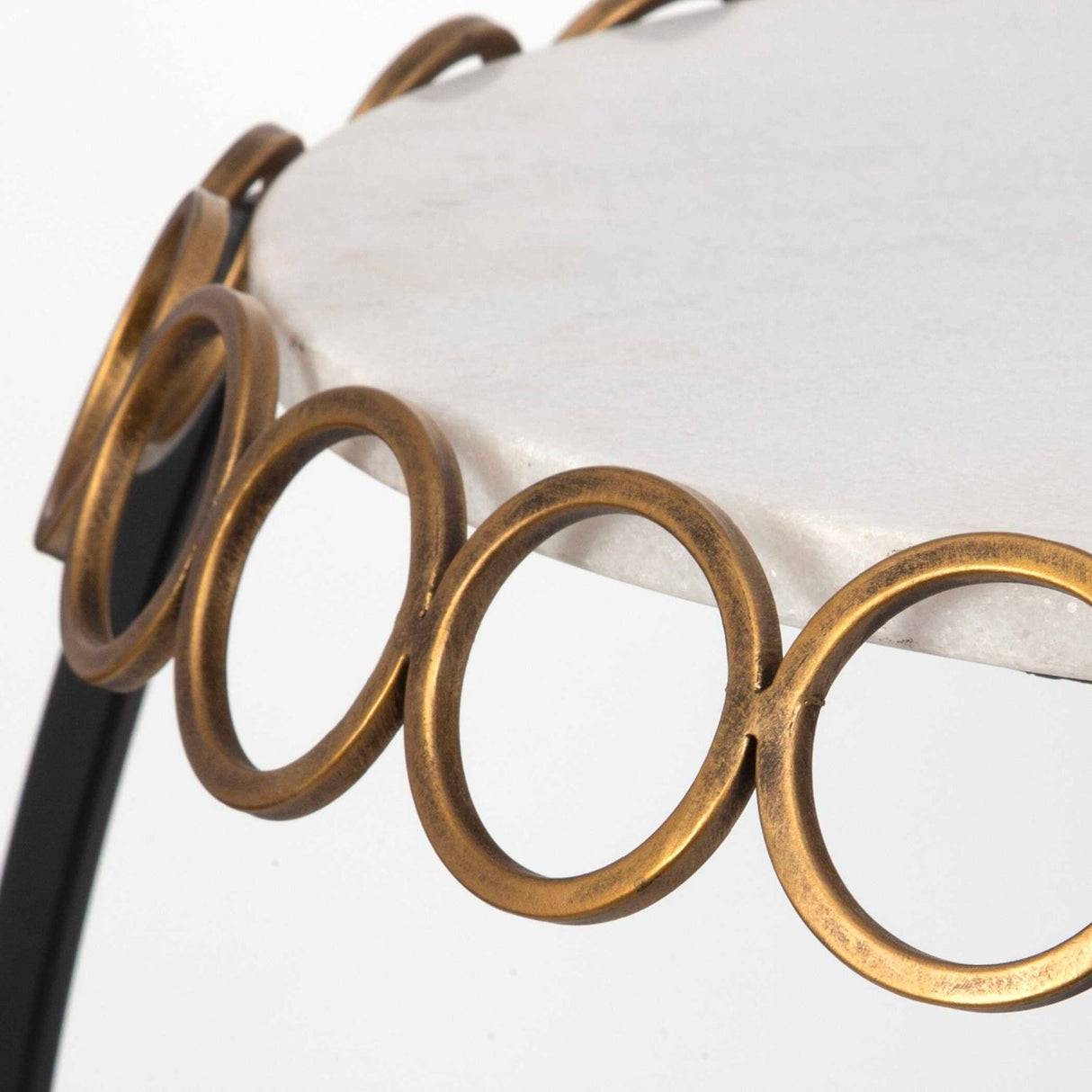 Modern European furniture - Gold Ringlets Marble Side Table - www.oroa.com