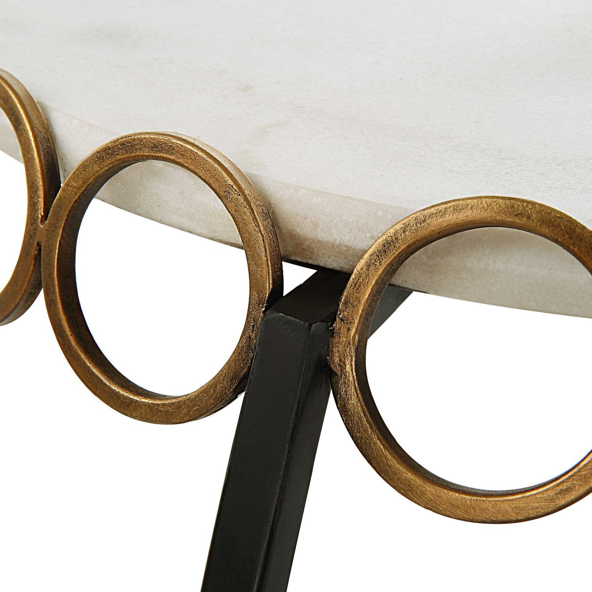 Modern European furniture - Gold Ringlets Marble Side Table - www.oroa.com