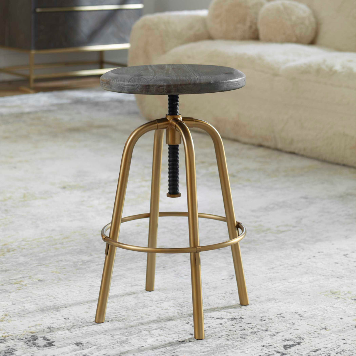 Acacia Top Adjustable Counter Stool | Oroa.com
